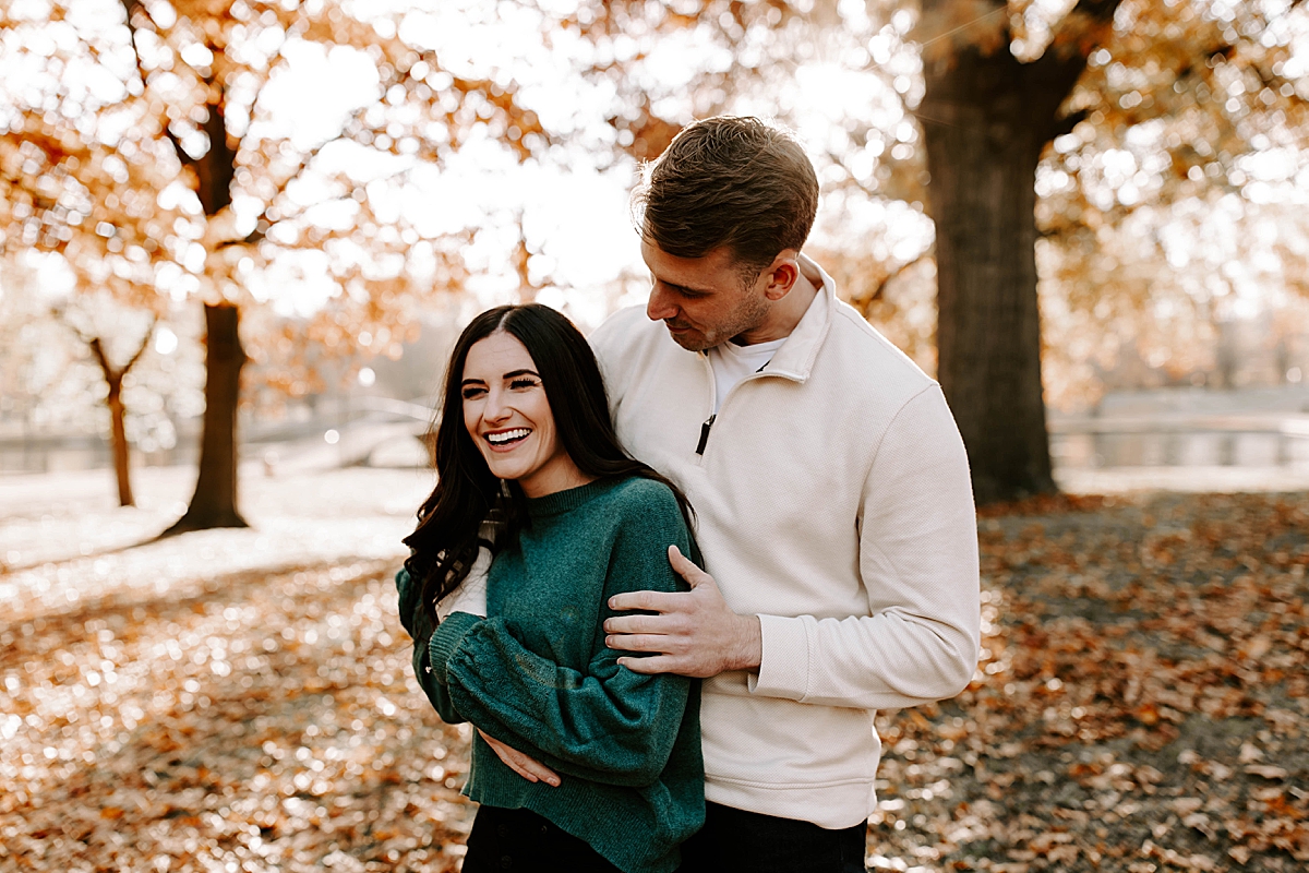 photography props for fall and winter engagement photos