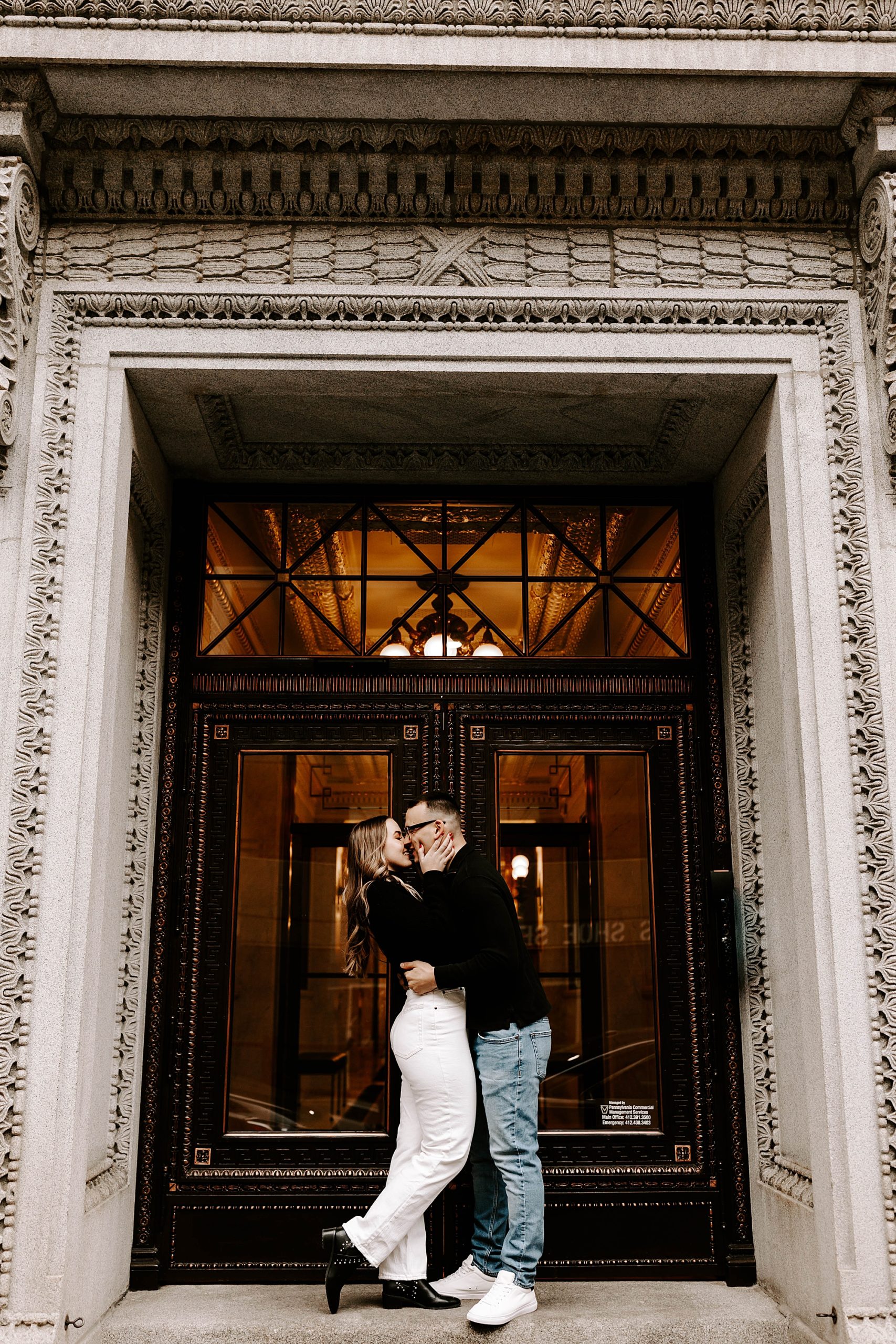 downtown Pittsburgh engagement session