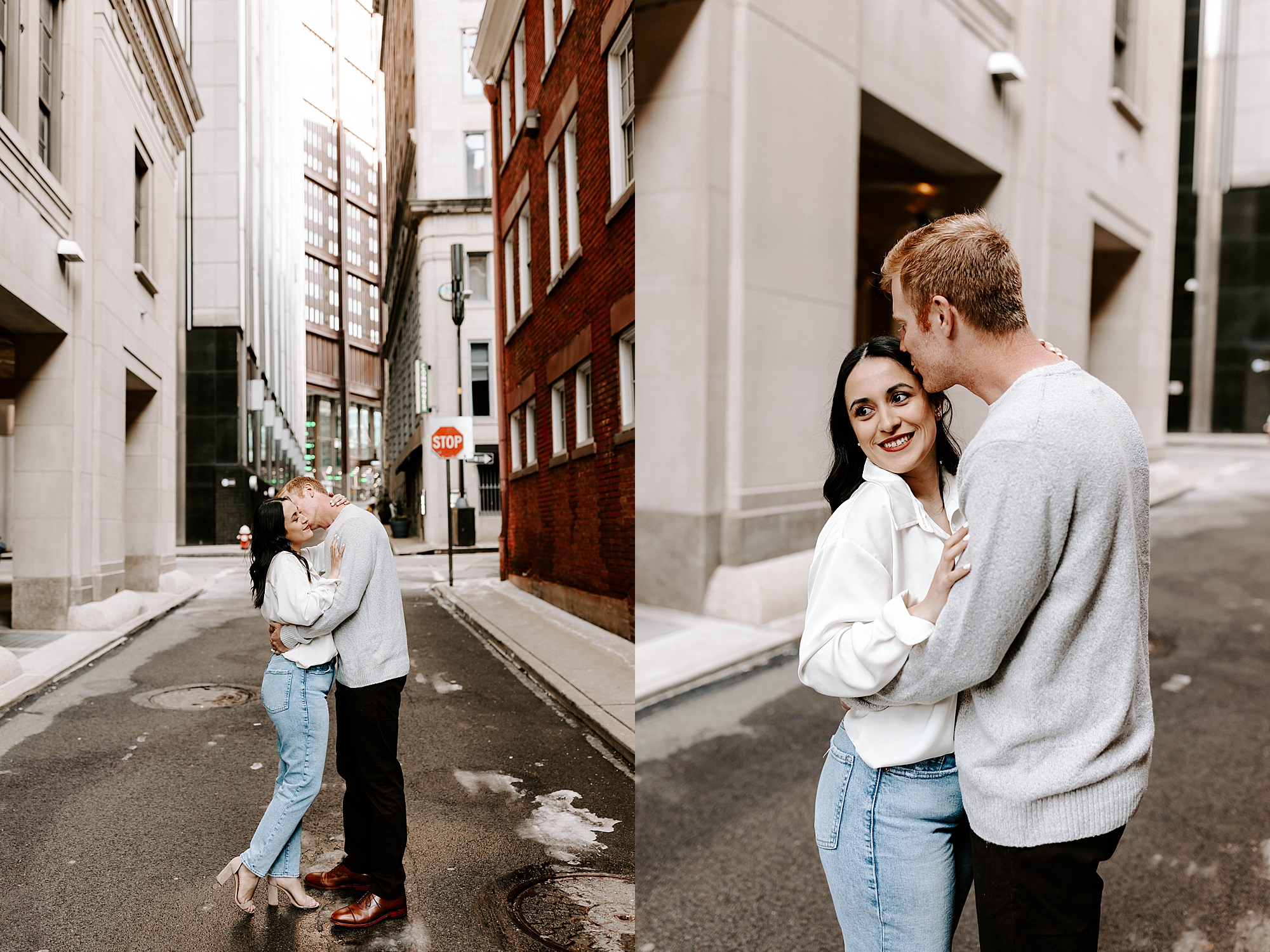 Downtown Pittsburgh engagement photos