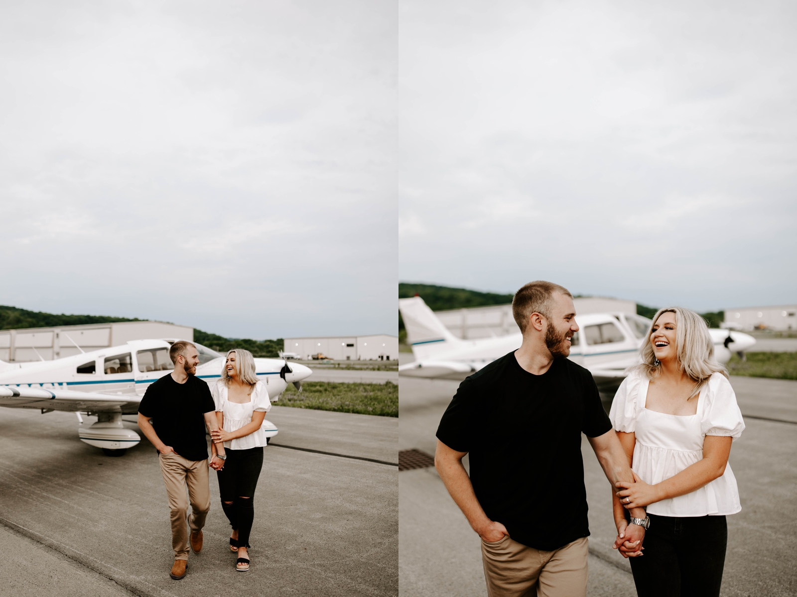 Pittsburgh airport engagement photo sessions