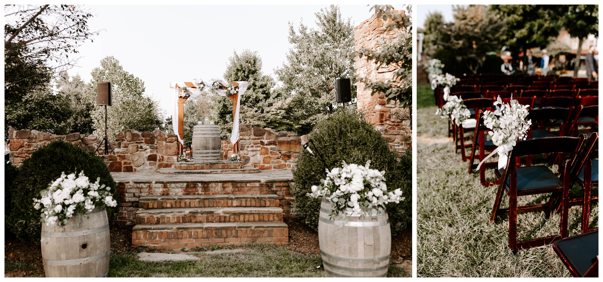Mansion Ruins wedding ceremony at Winery at Bull Run, VA