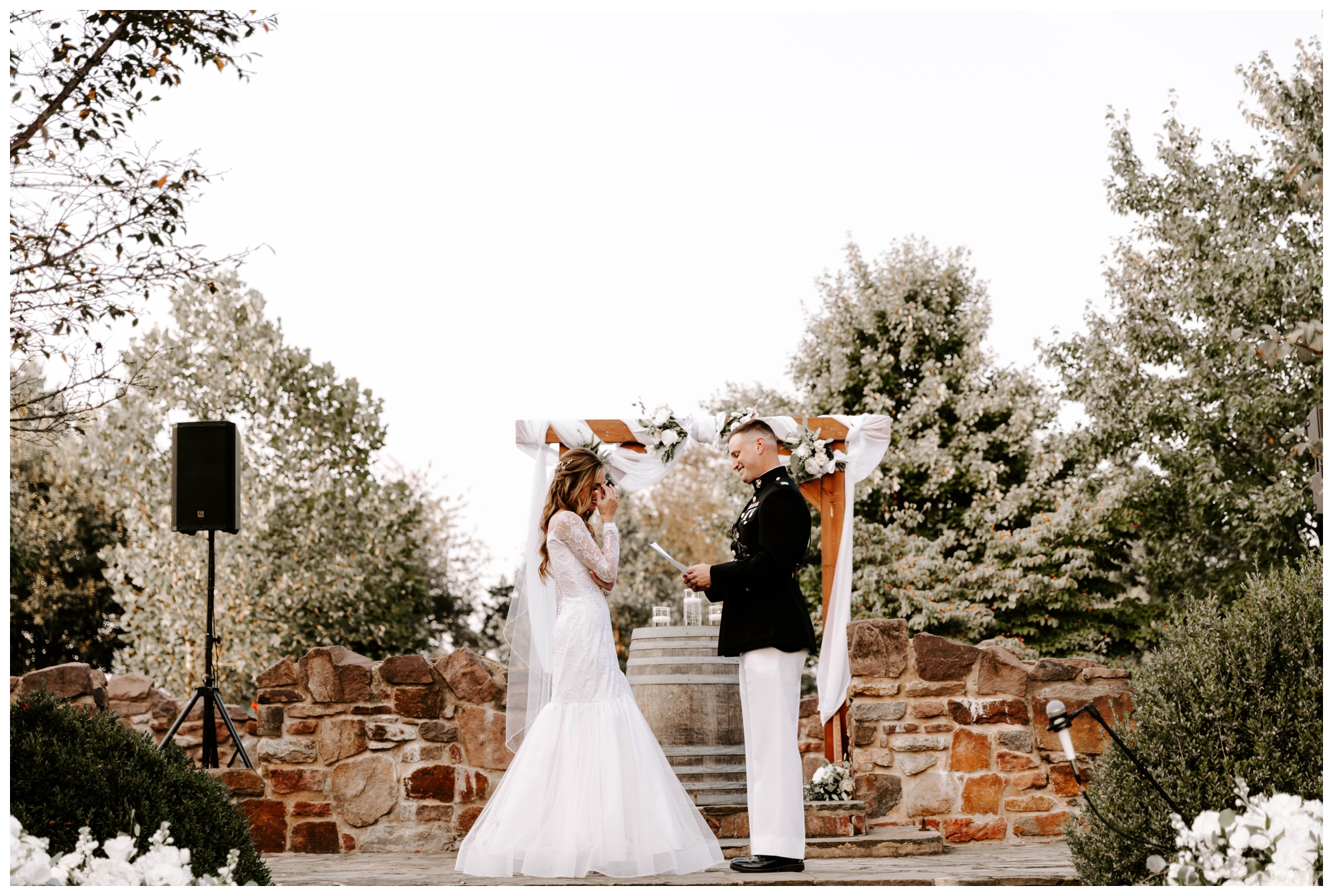 Mansion Ruins wedding ceremony at Winery at Bull Run, VA