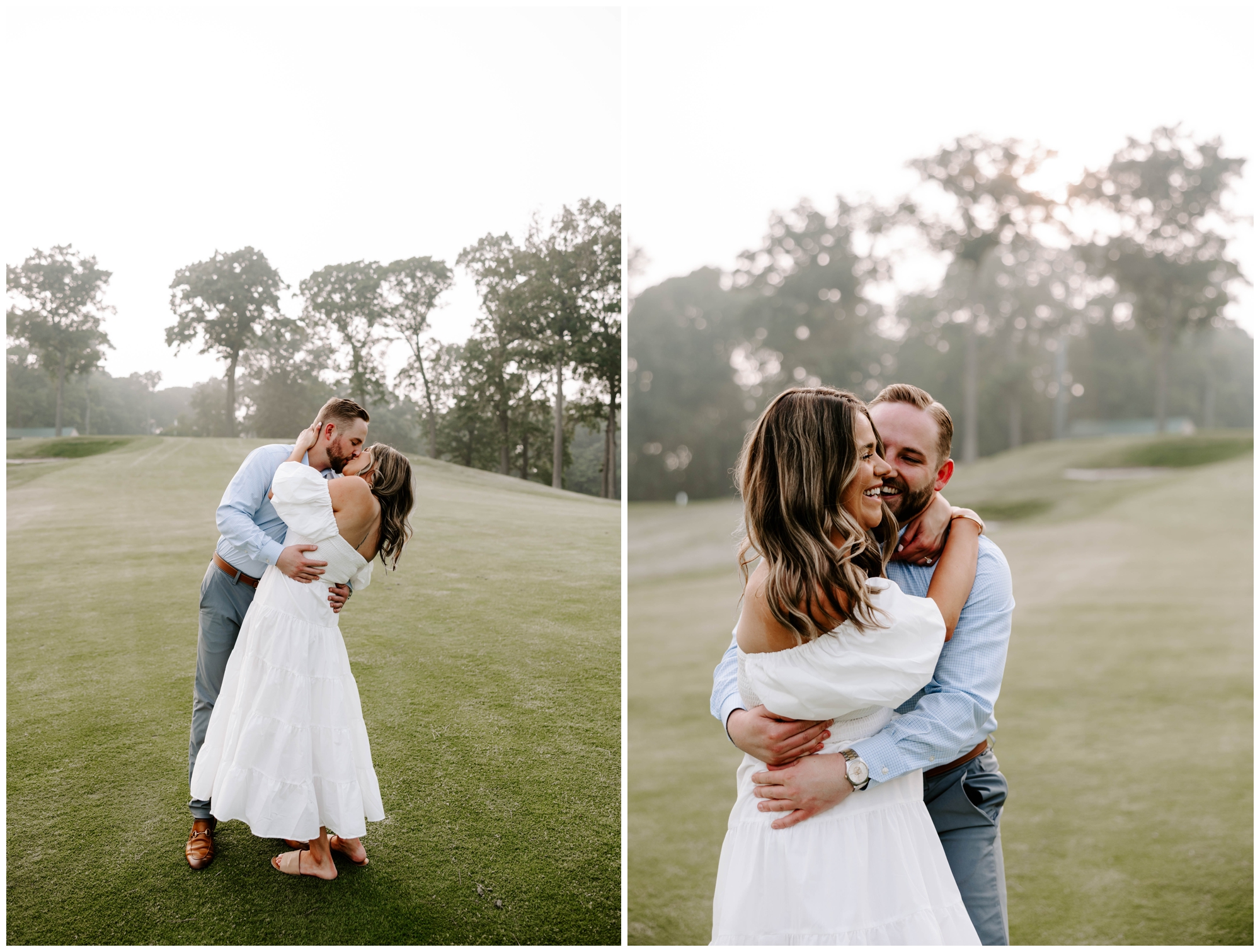 Pittsburgh engagement photos at Wildwood Golf Course