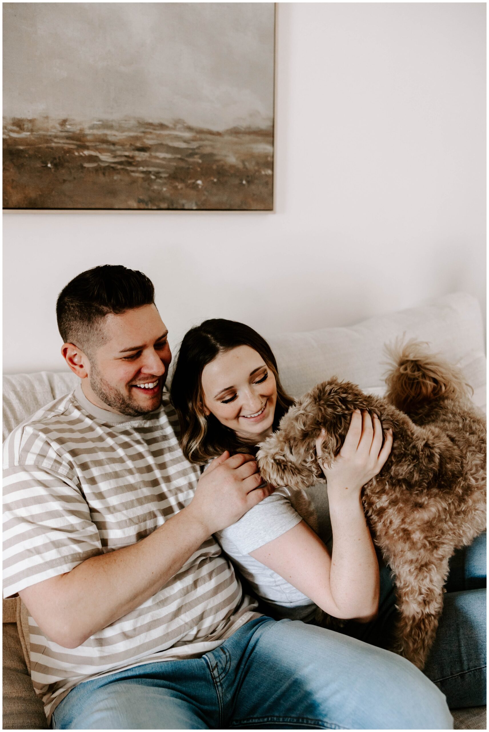 at home photoshoot for couples by Rachel Wehan Photography