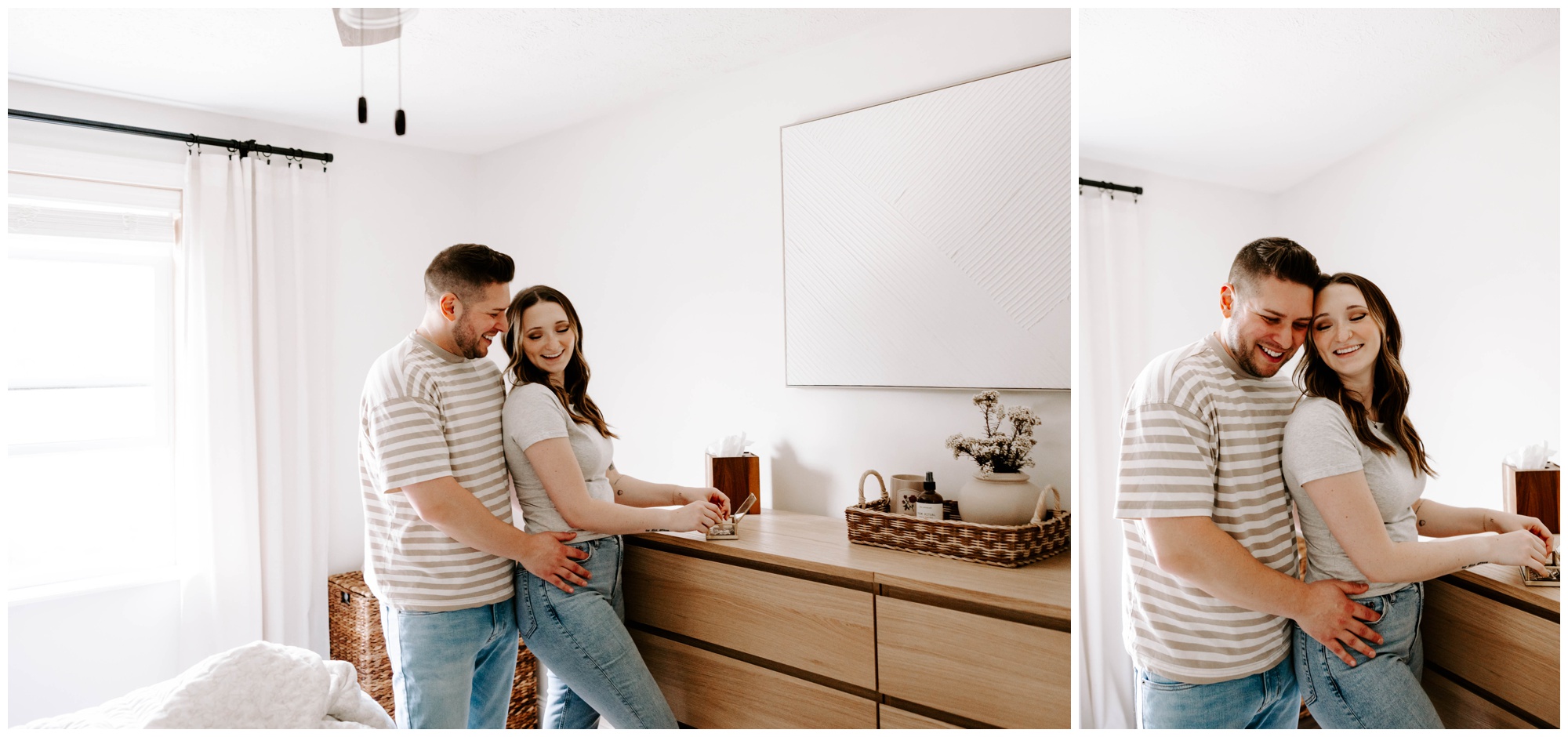 at home photoshoot for couples by Rachel Wehan Photography