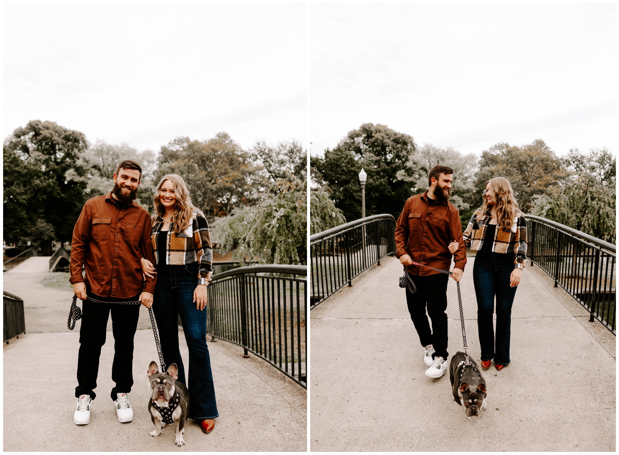 engagement photos with dog in Pittsburgh