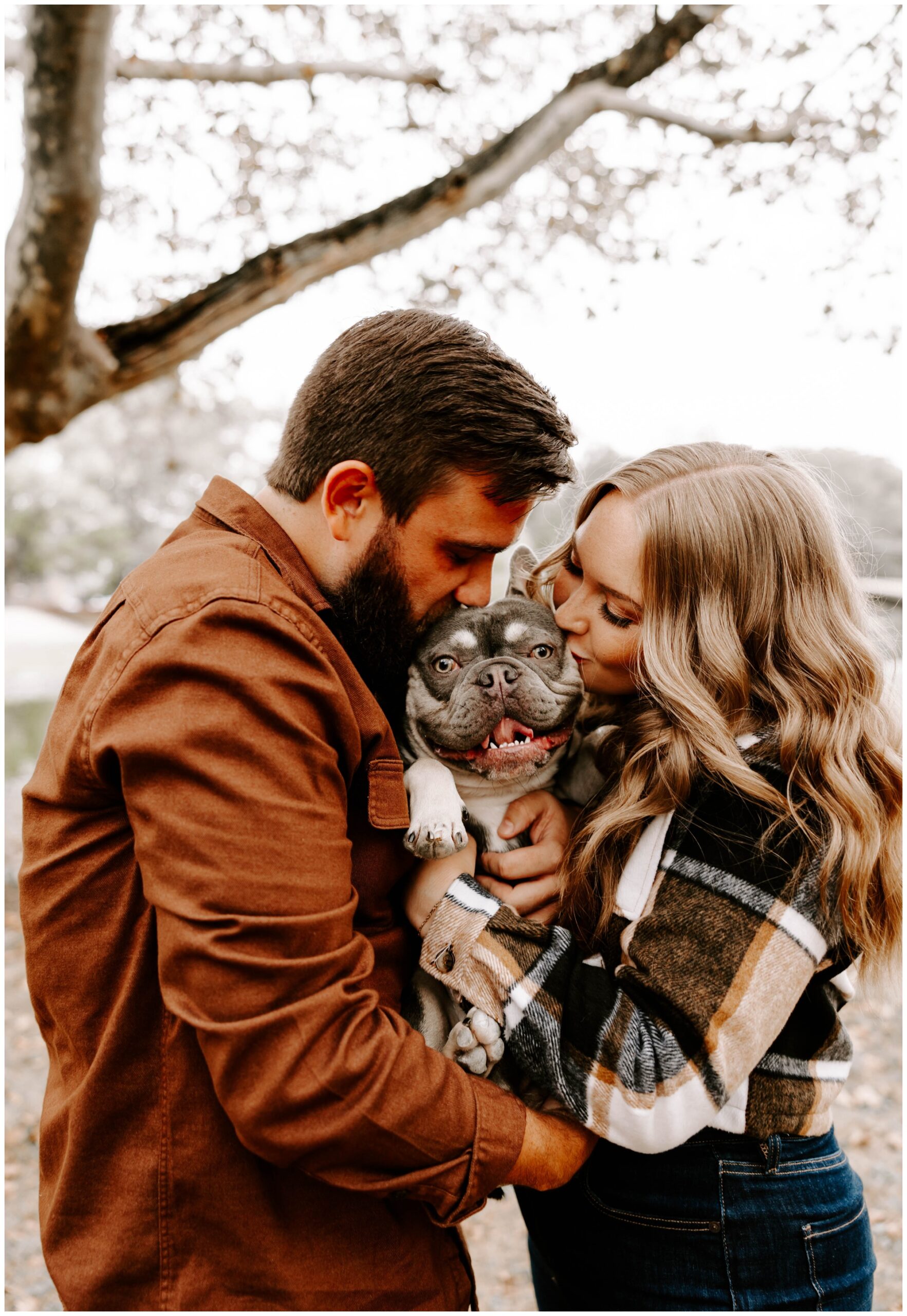 engagement photos with dog in Pittsburgh