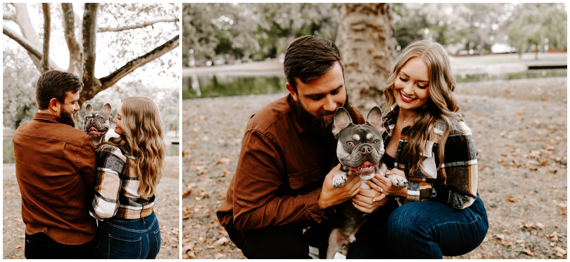 engagement photos with dog in Pittsburgh