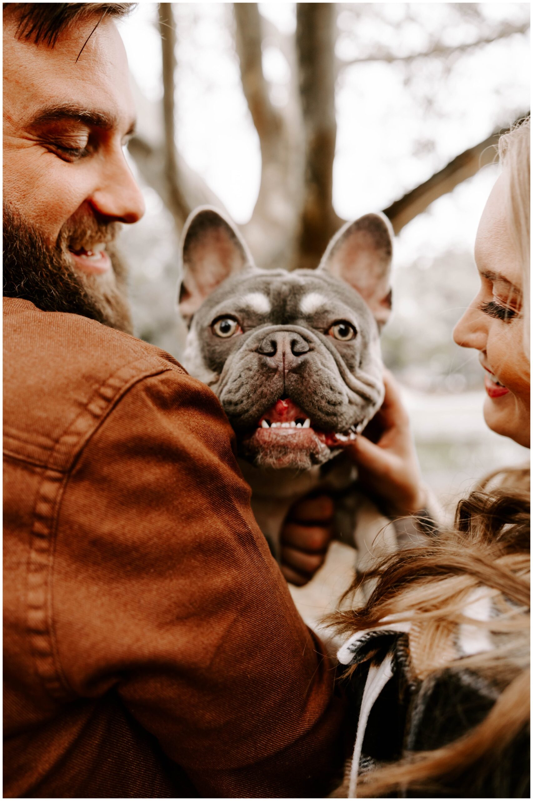 engagement photos with dog in Pittsburgh