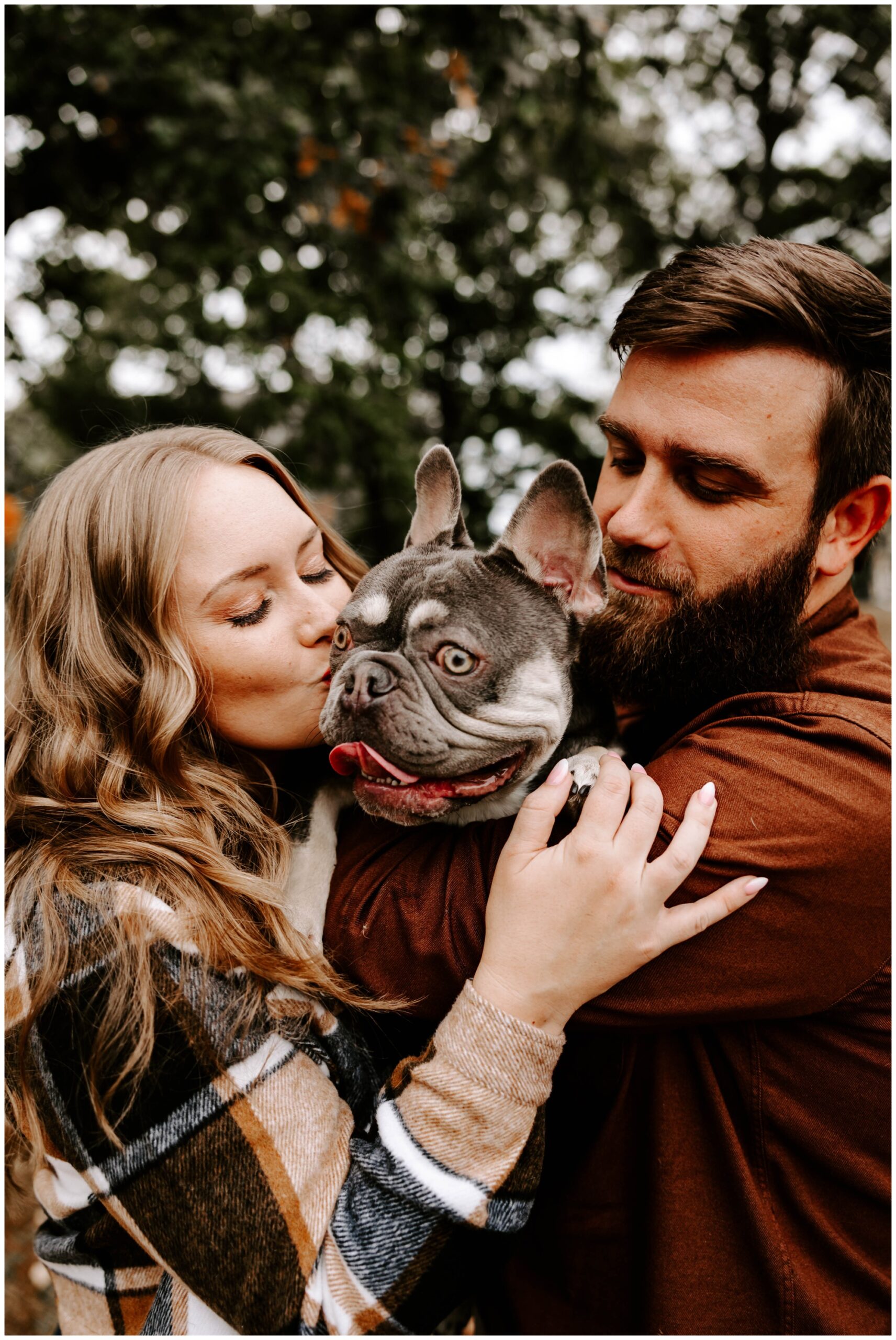 engagement photos with dog in Pittsburgh