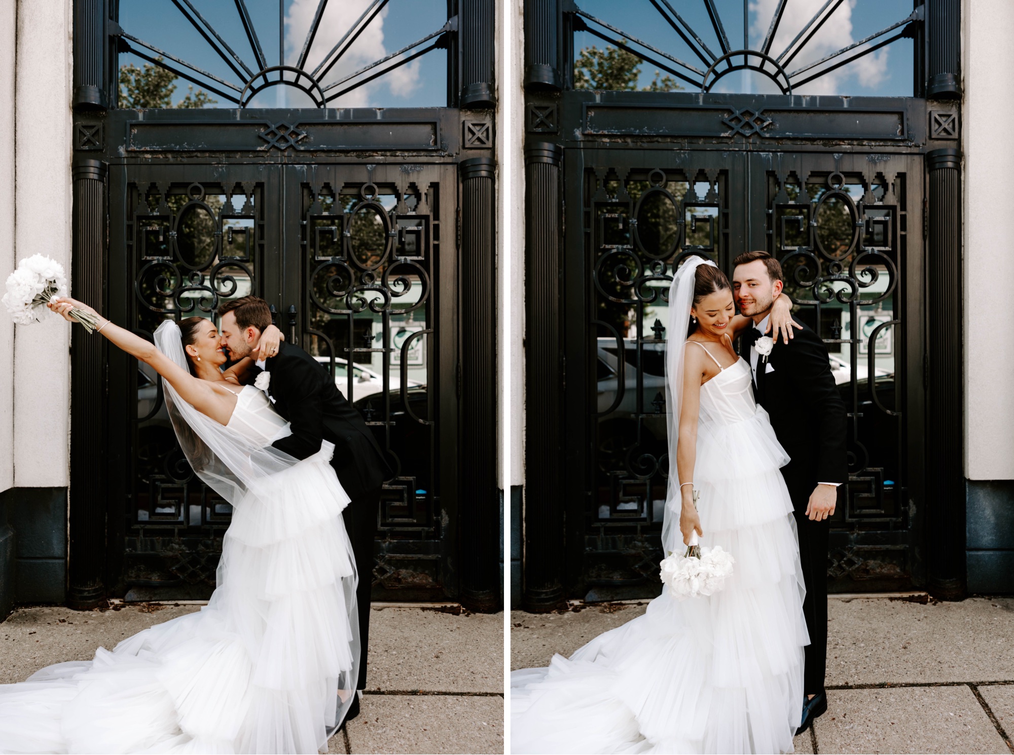 black and white wedding at Sewickley Quarter, Pittsburgh