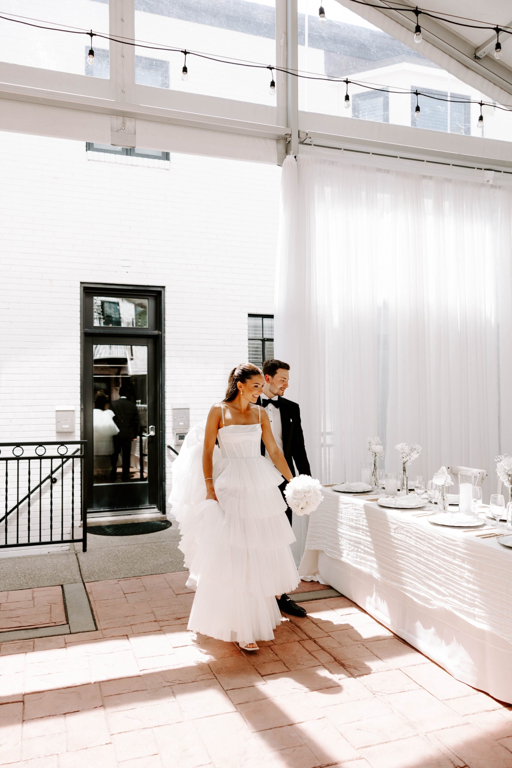 French-inspired wedding venues; venues with a courtyard and ivy wall