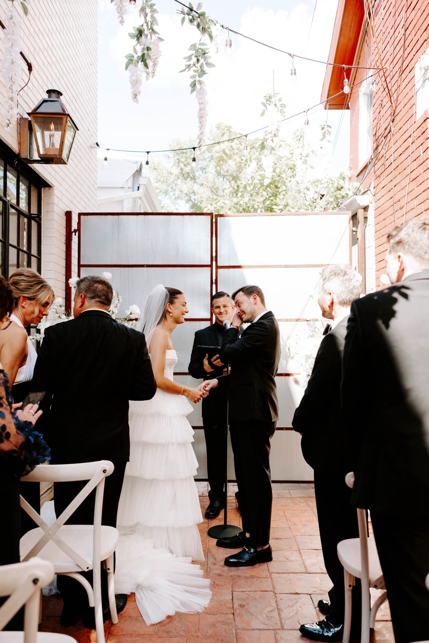 black and white wedding at Sewickley Quarter, Pittsburgh