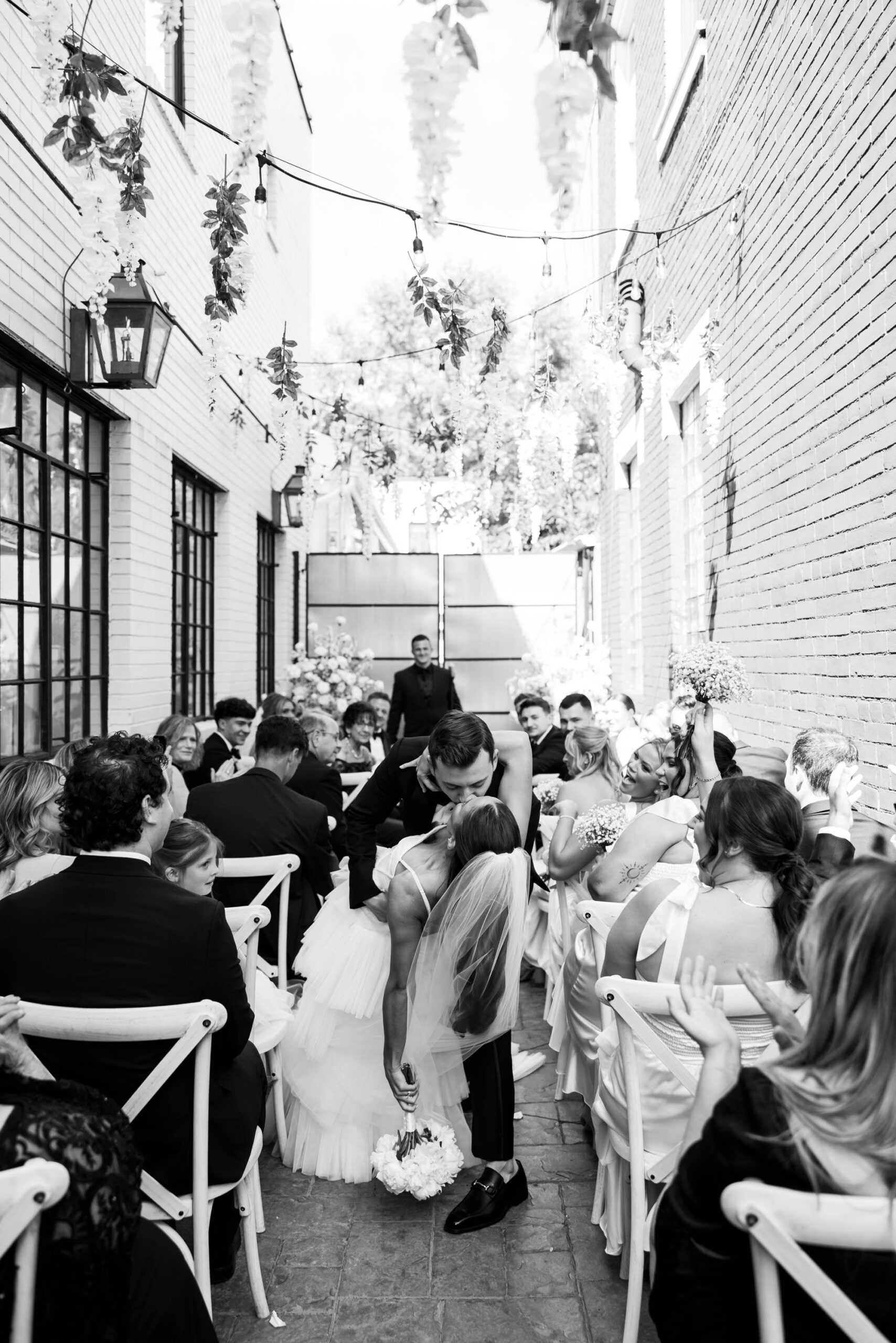 black and white wedding at Sewickley Quarter, Pittsburgh