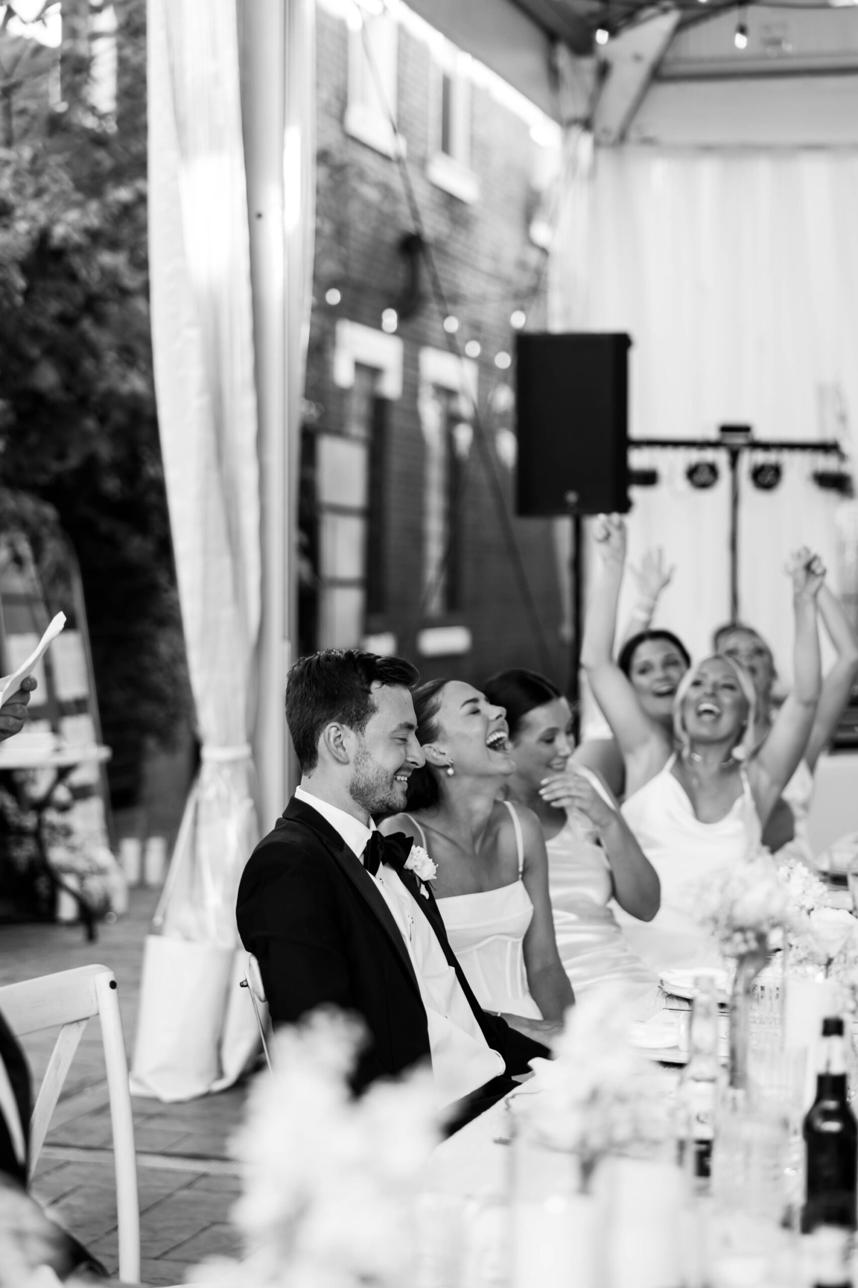 black and white wedding