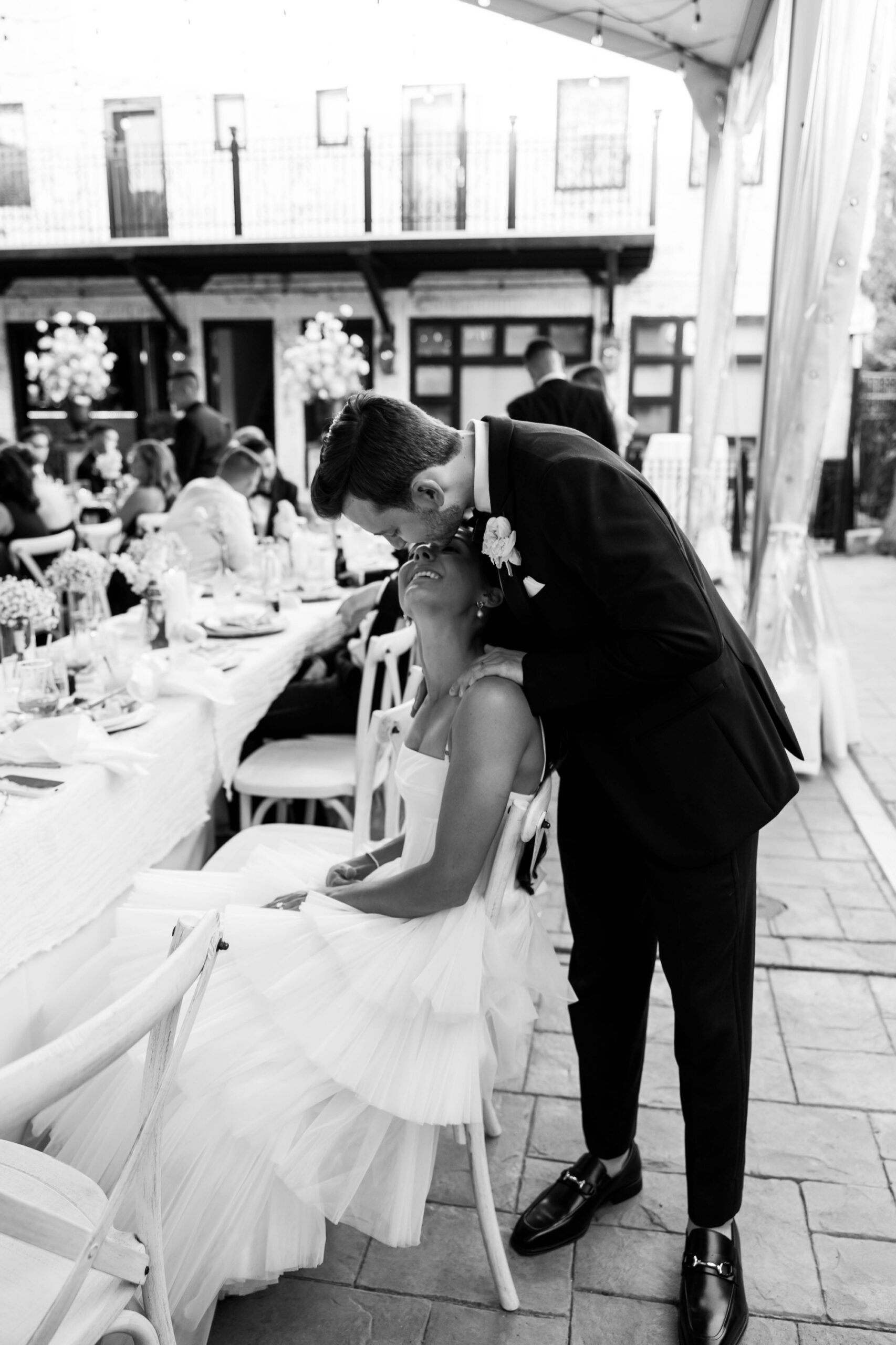 black and white wedding