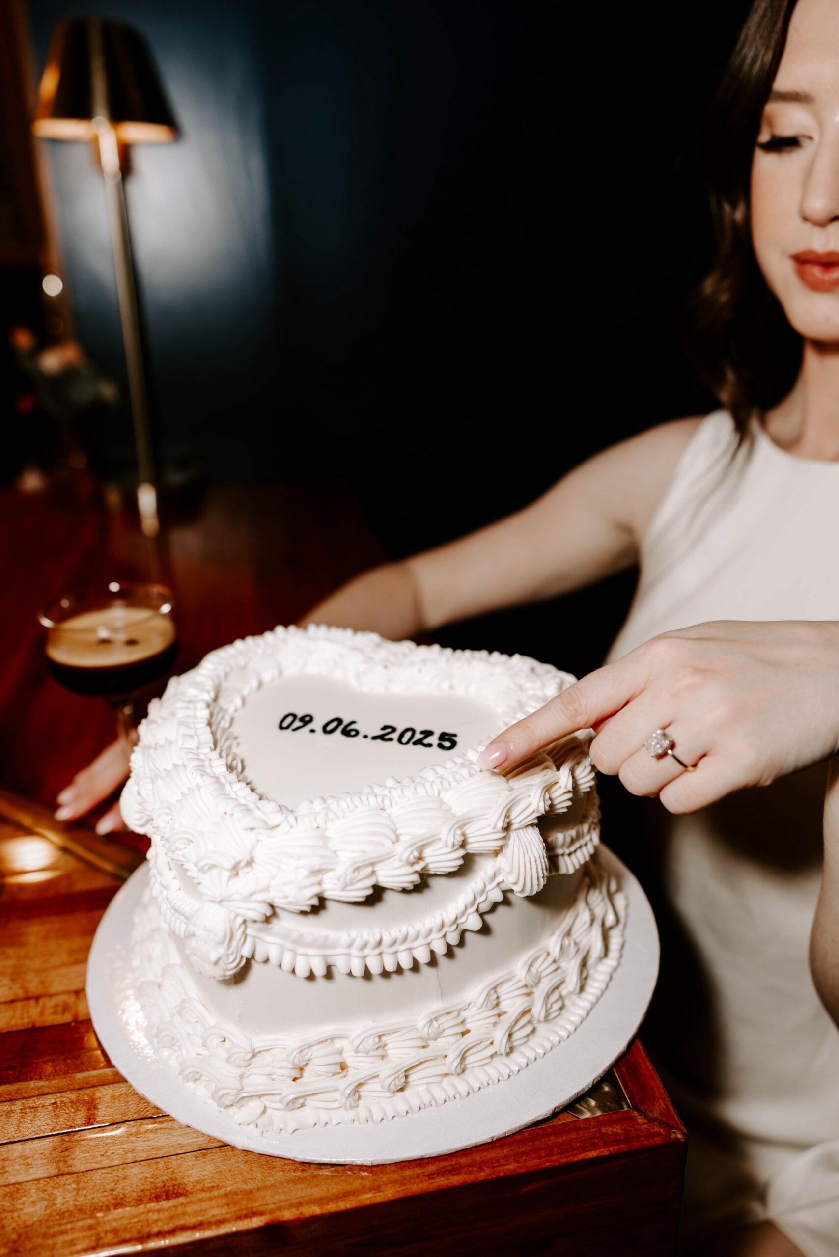 engagement cake; save the date cake