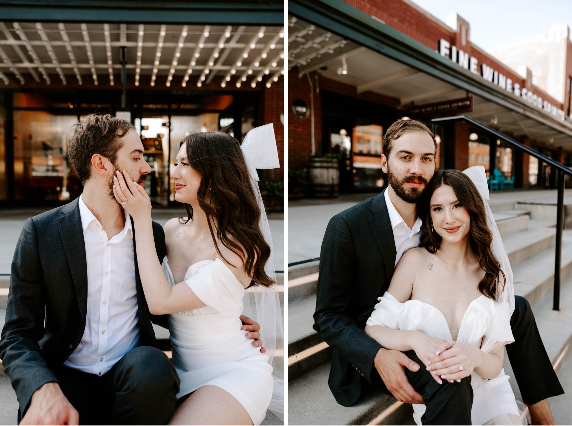 high-fashion engagement portraits