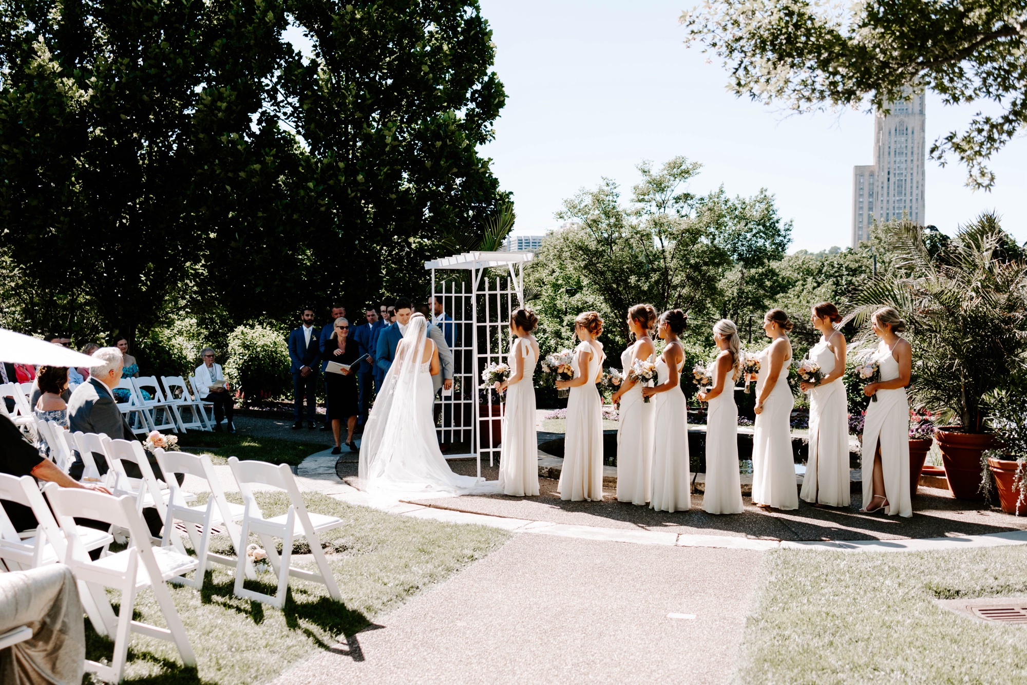 outdoor botanical wedding at Phipps Conservatory