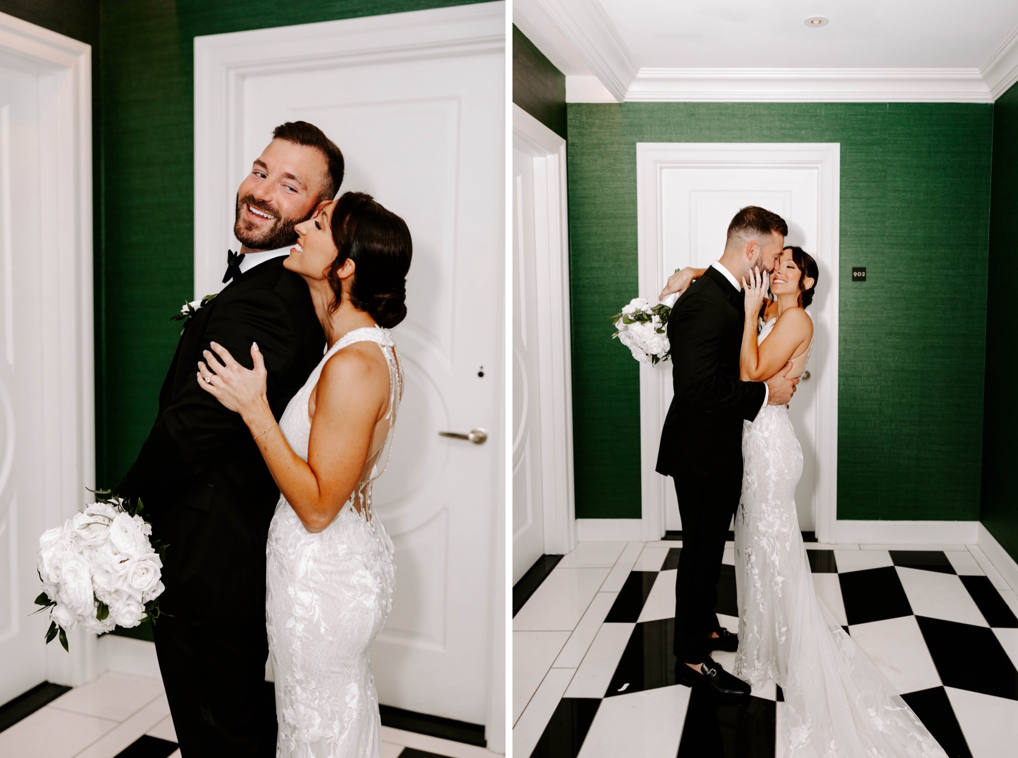 Luxury modern black and white wedding at Hotel Monaco Pittsburgh