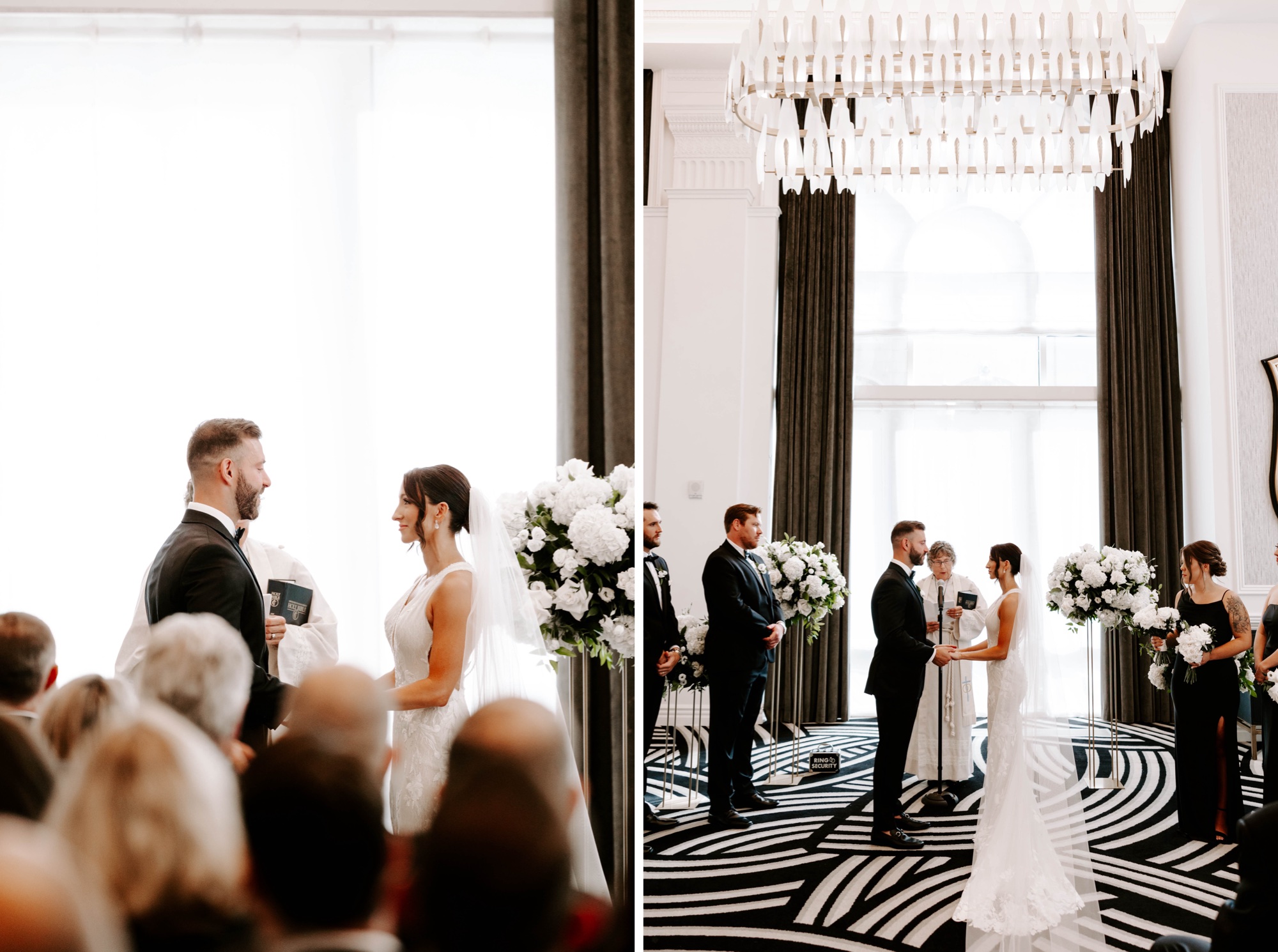 wedding ceremony at Hotel Monaco in Pittsburgh