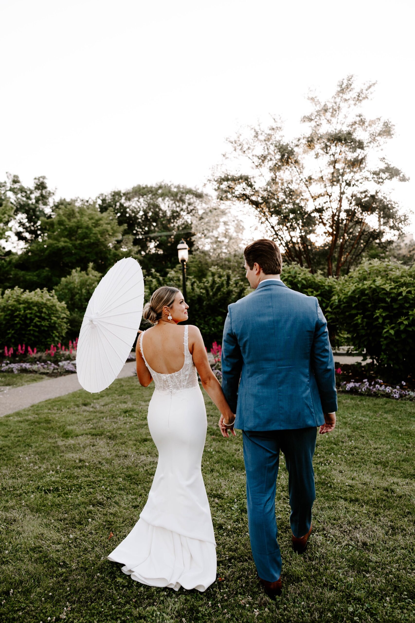 wedding portraits with parasol