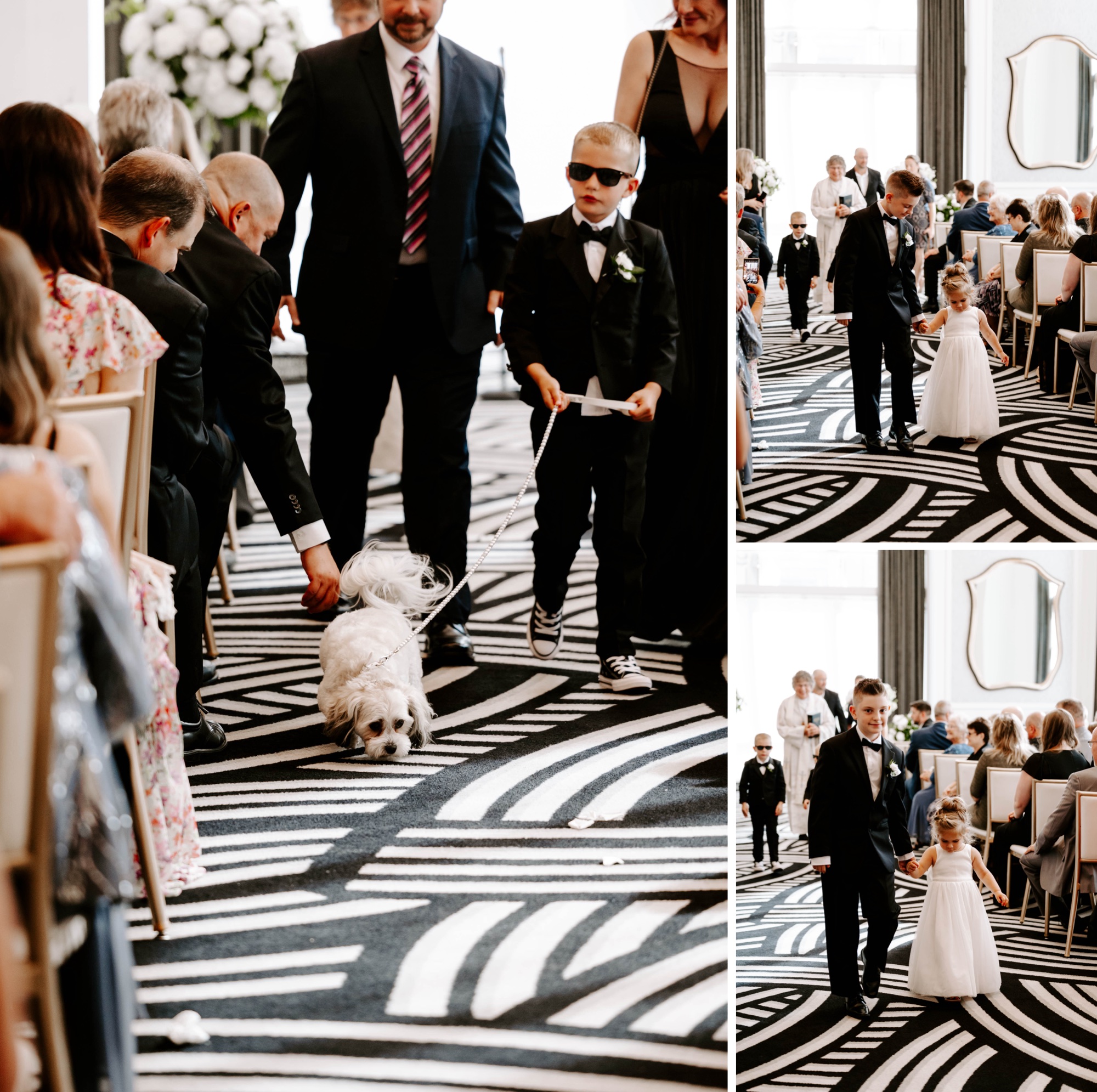 wedding ceremony at Hotel Monaco in Pittsburgh