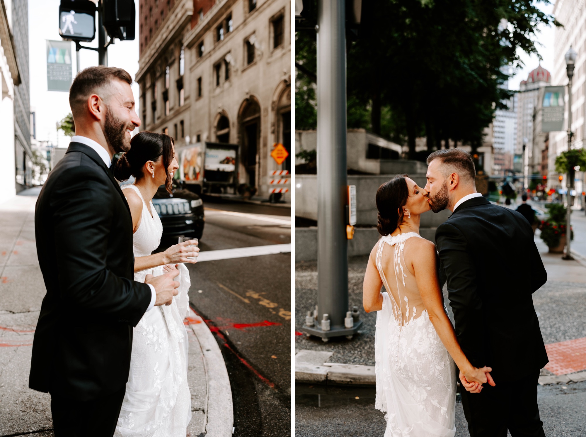 downtown Pittsburgh wedding portraits