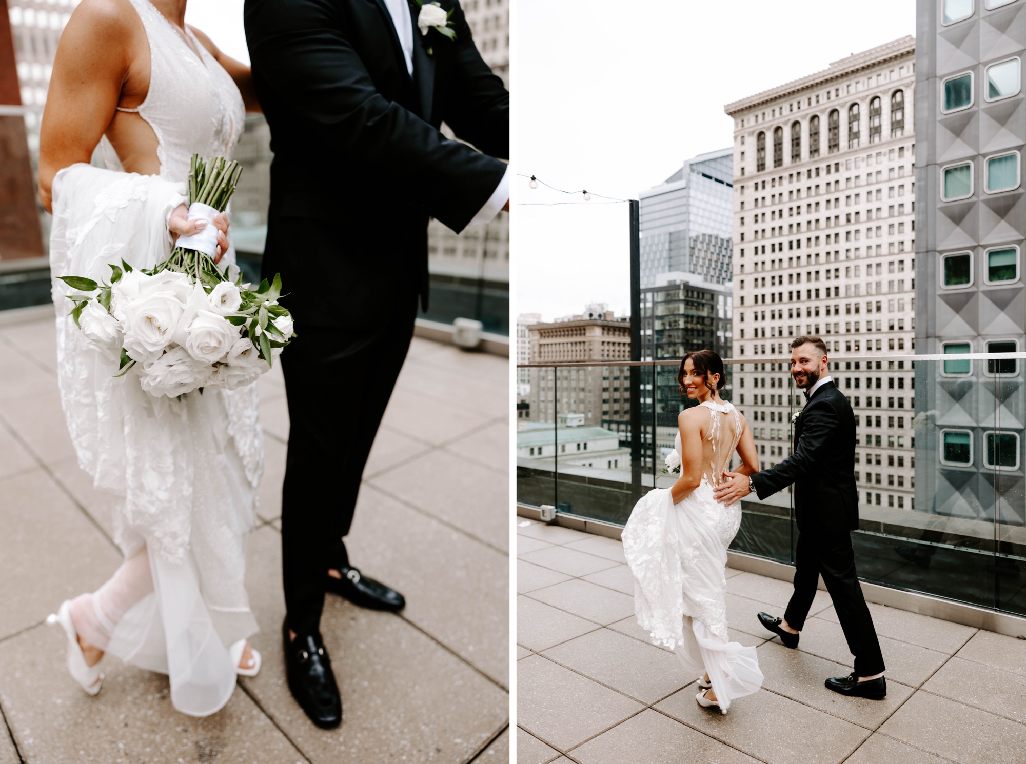 downtown Pittsburgh wedding portraits