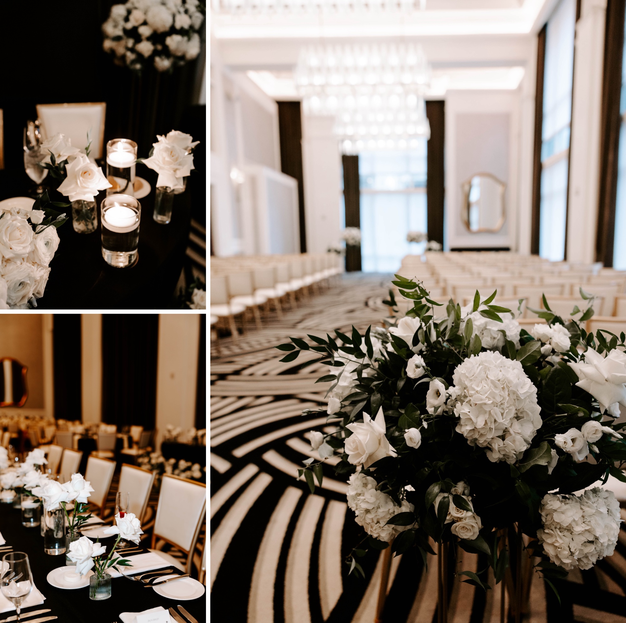 wedding reception setup at hotel monaco