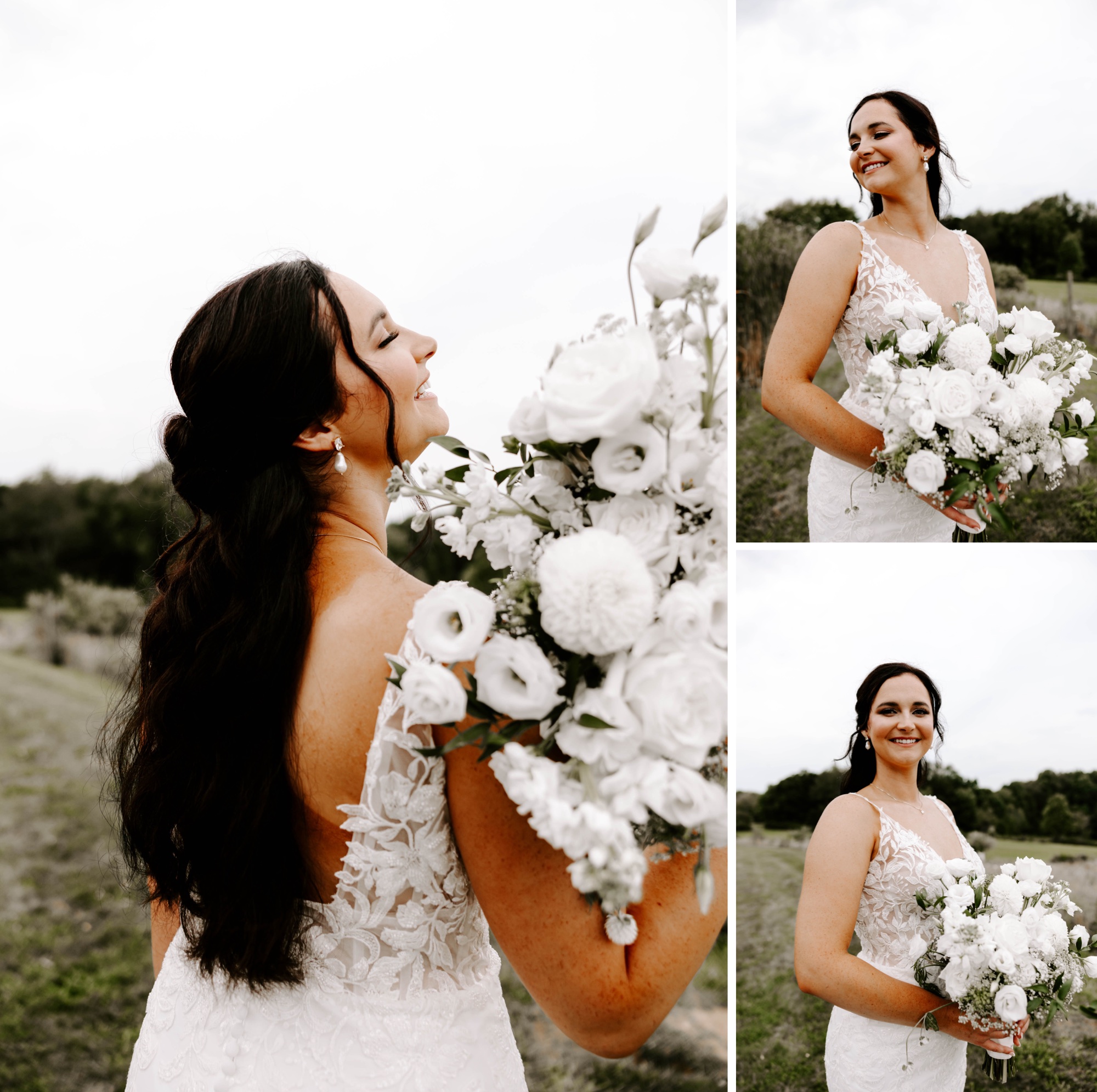 Willowbrook wedding grassy field portraits