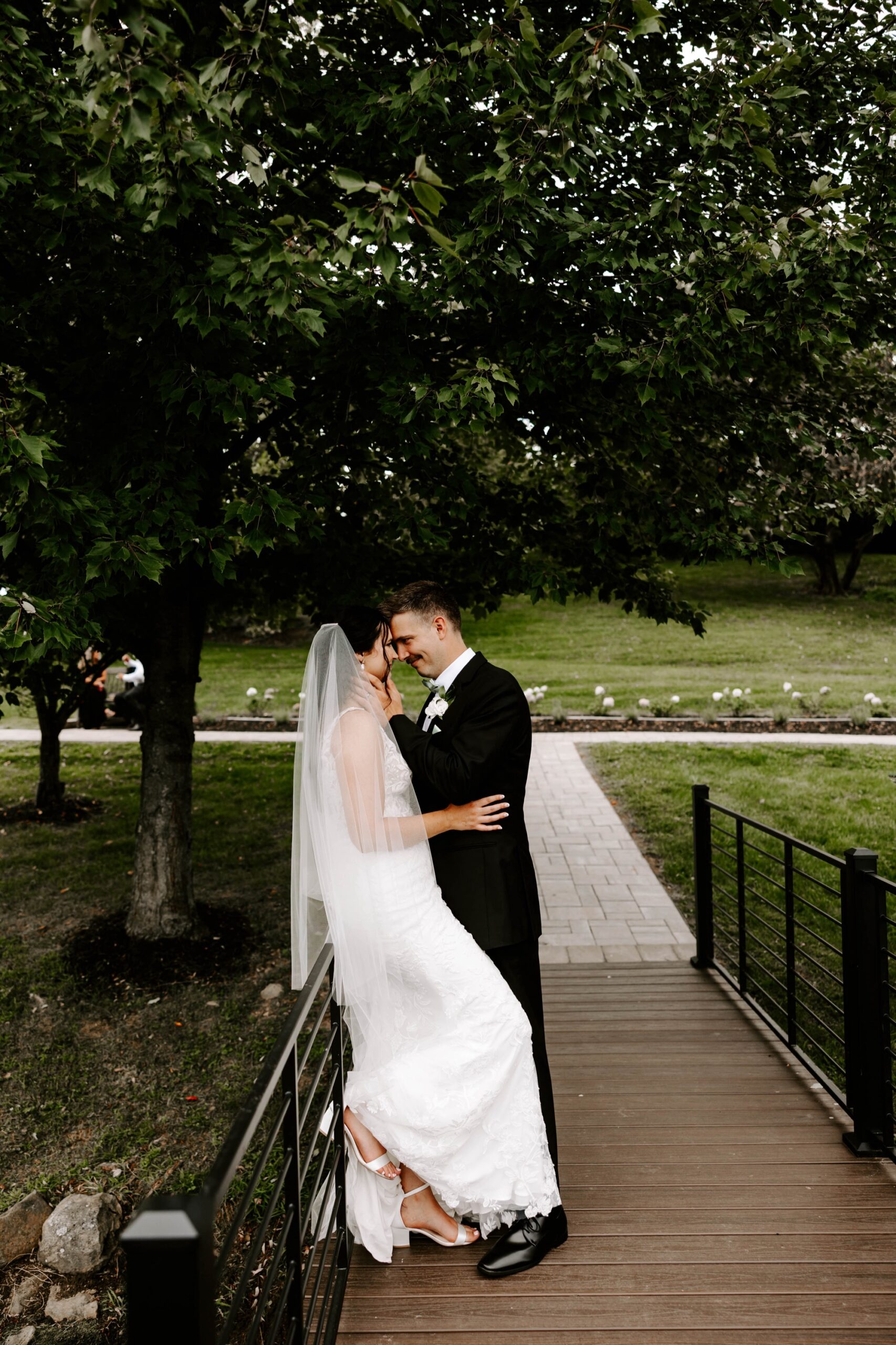 Willowbrook wedding grassy field portraits