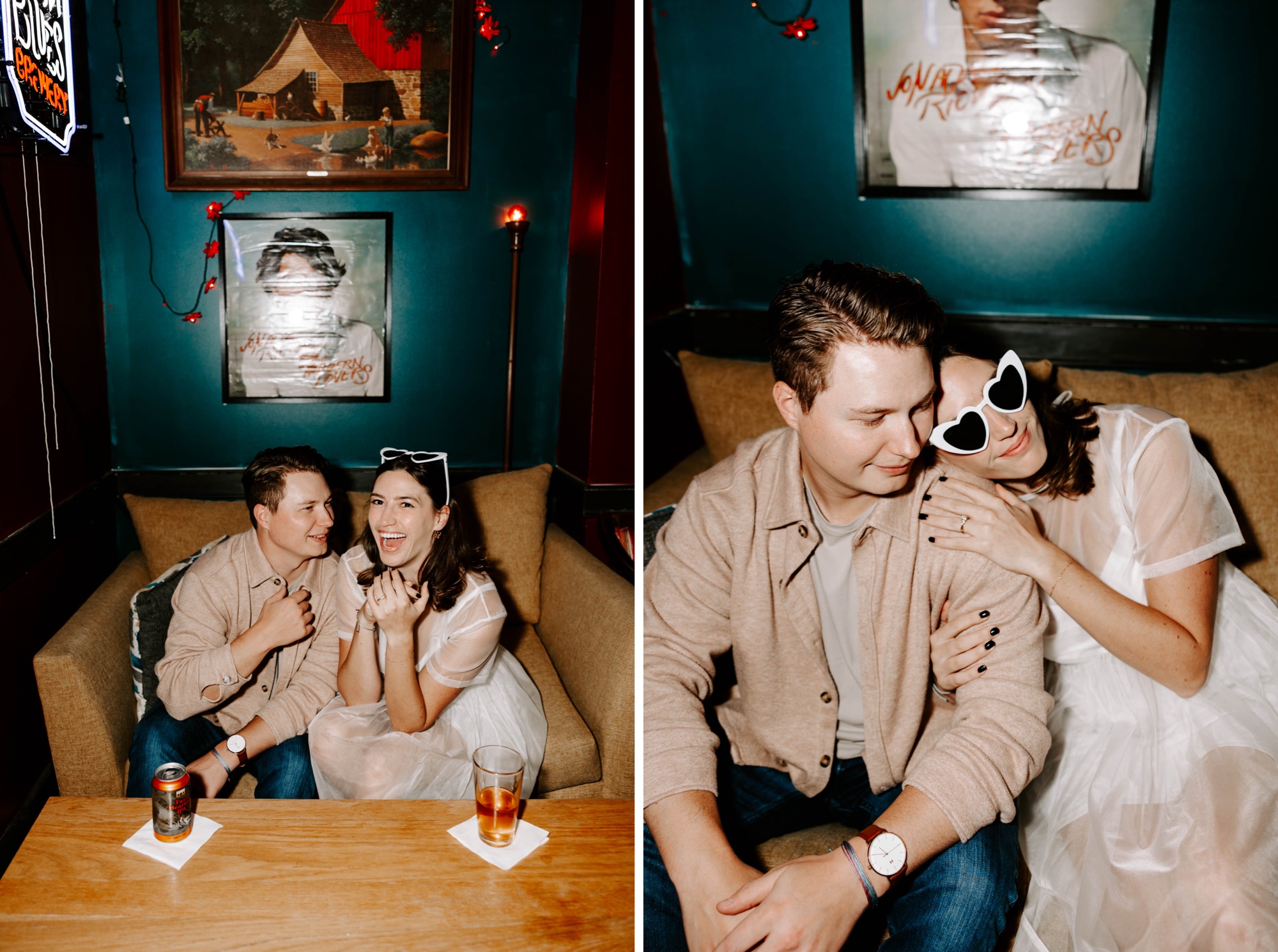 retro Hollywood style Pittsburgh engagement session