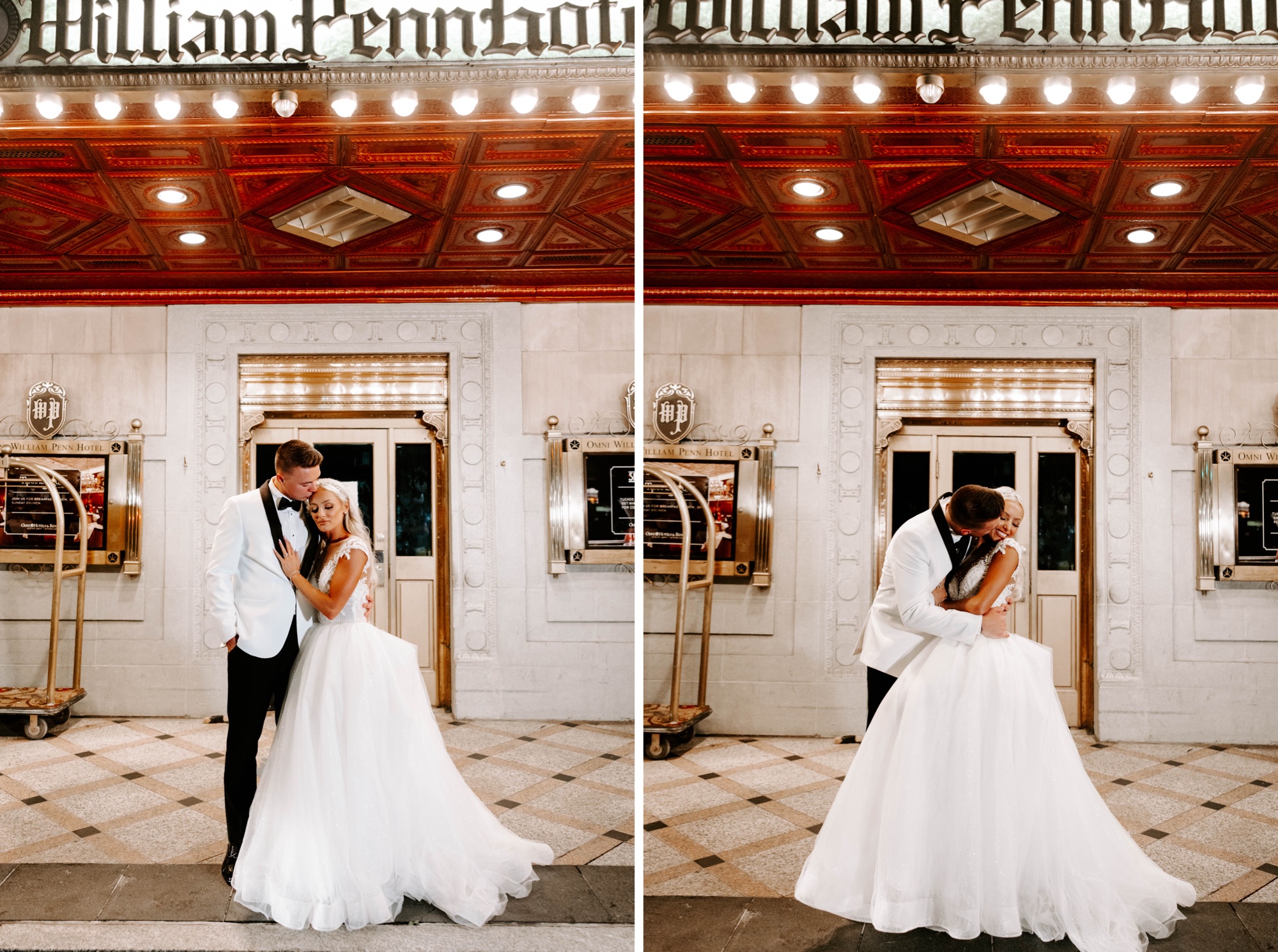 William Penn Hotel Pittsburgh wedding portraits