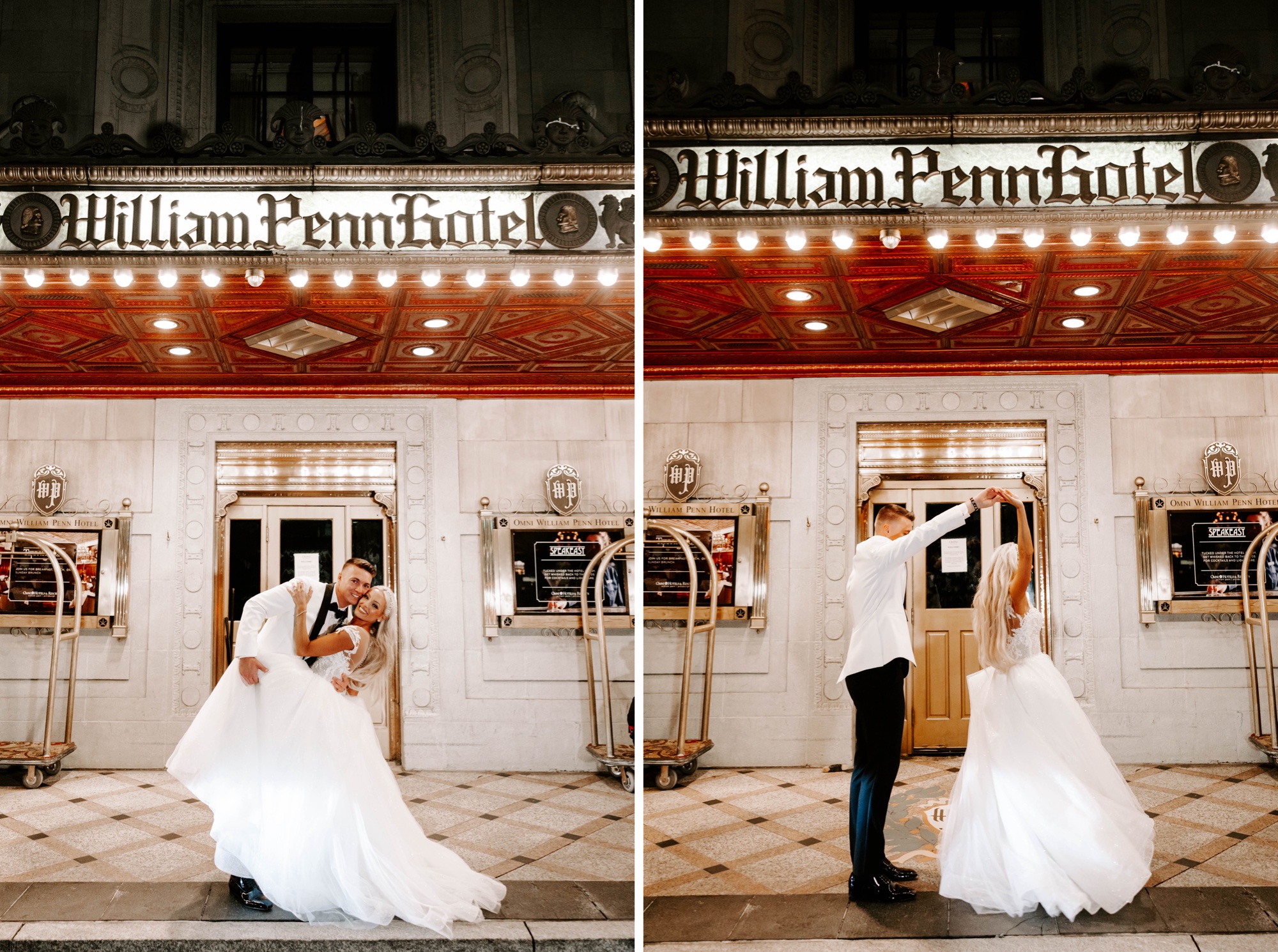 William Penn Hotel Pittsburgh wedding portraits