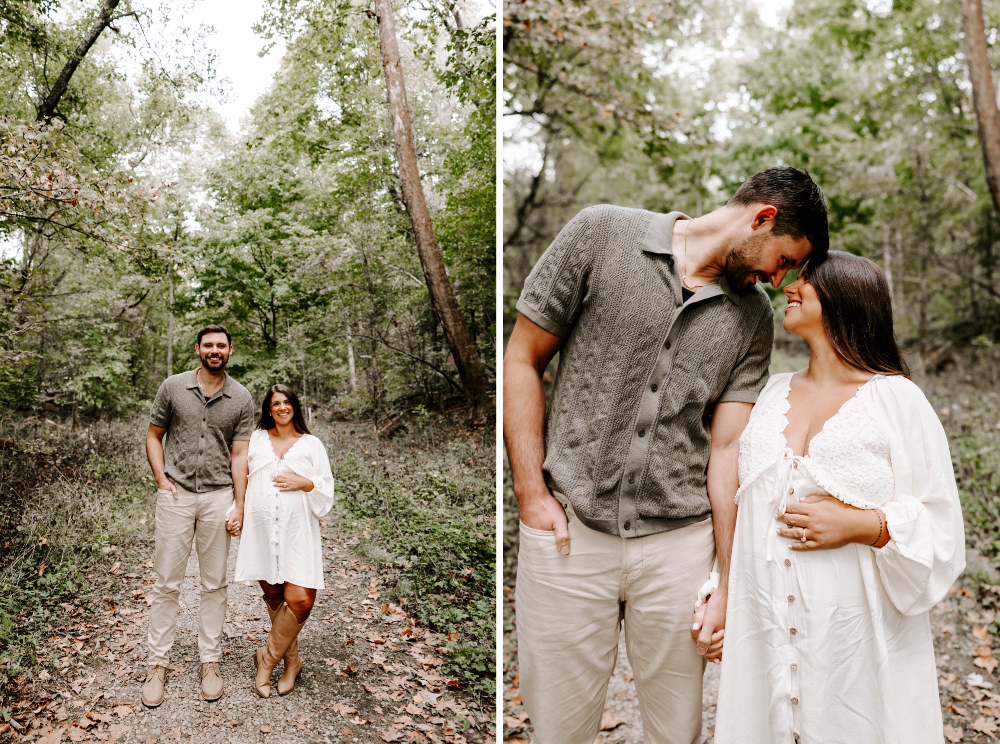 forest maternity photos