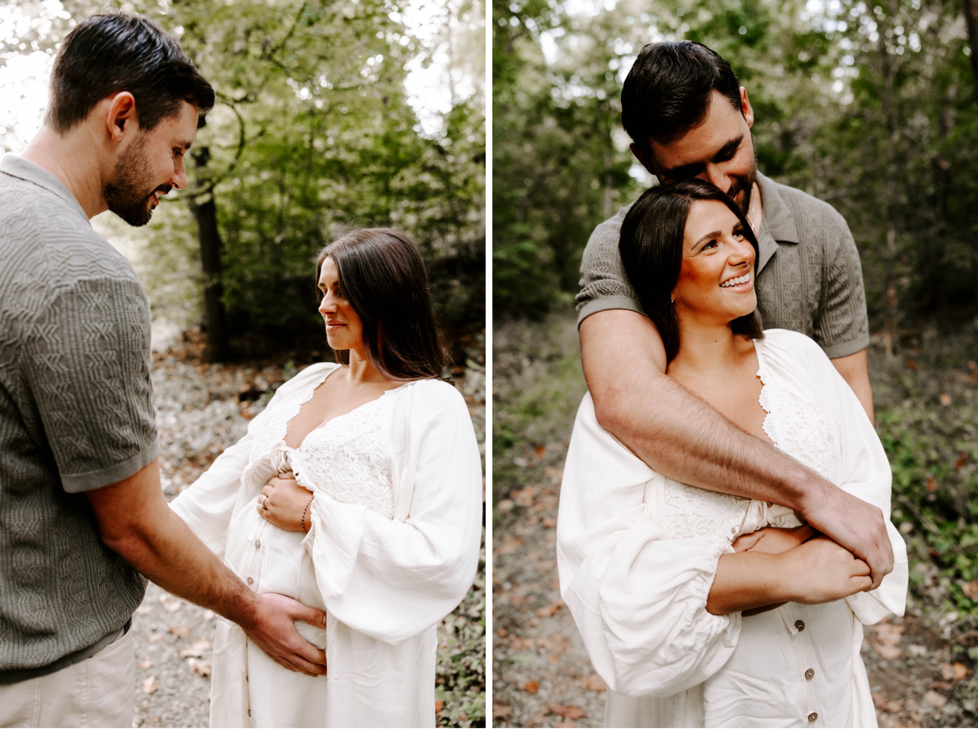 forest maternity photos