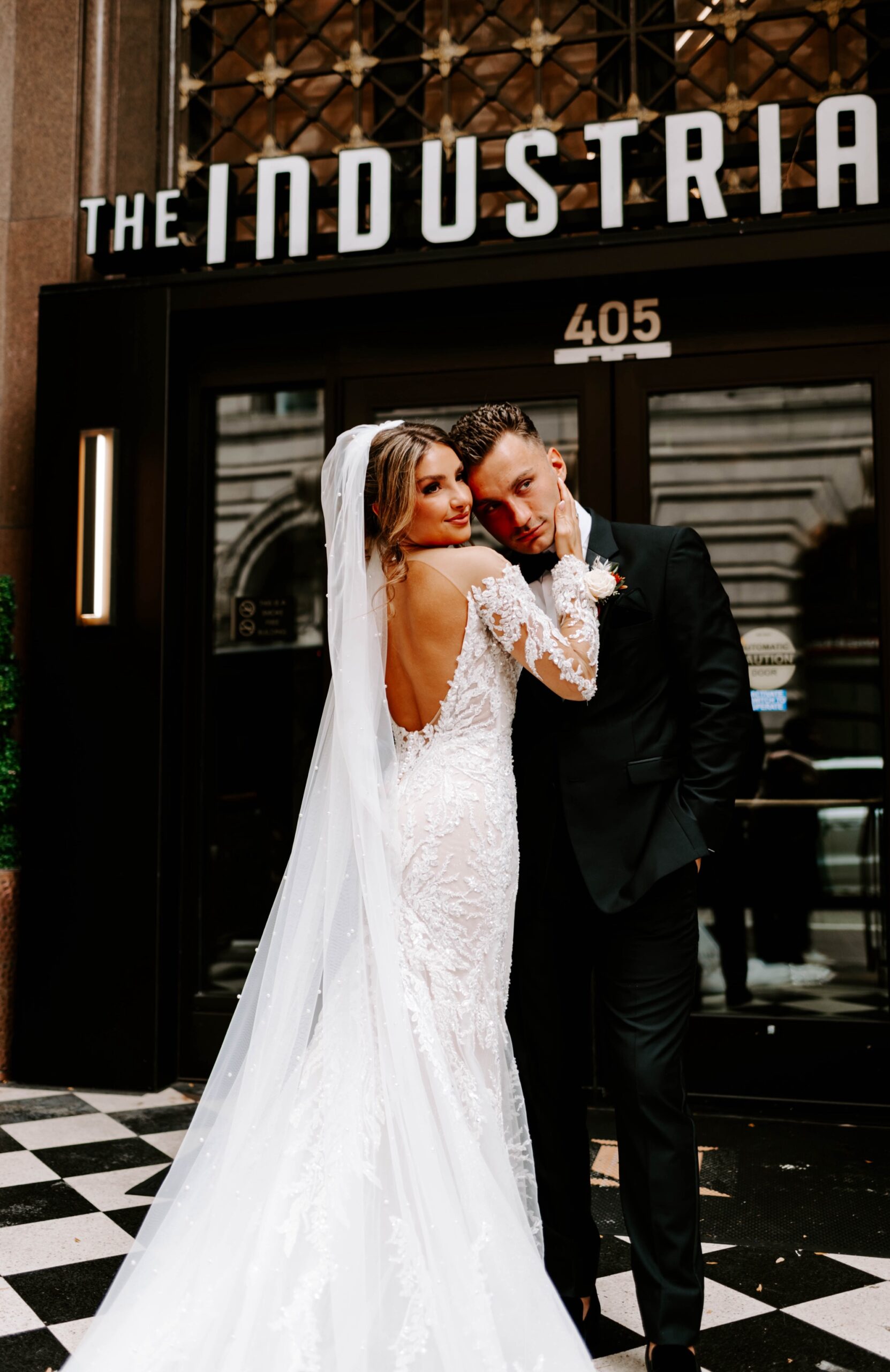 wedding portraits at The Industrialist Pittsburgh