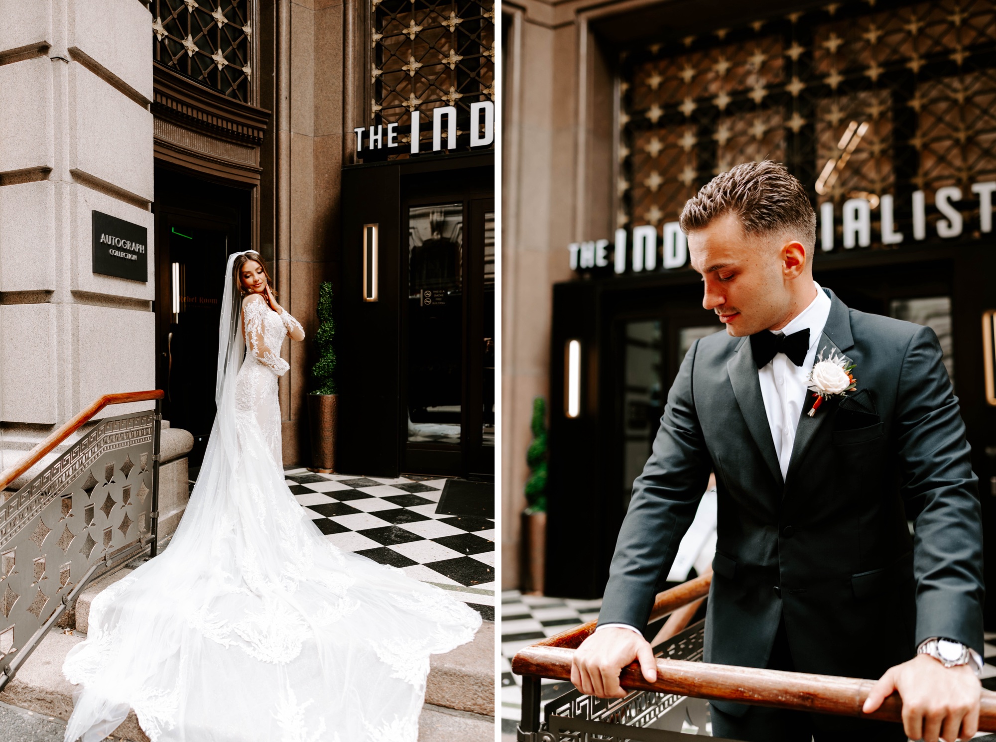 wedding portraits at The Industrialist Pittsburgh