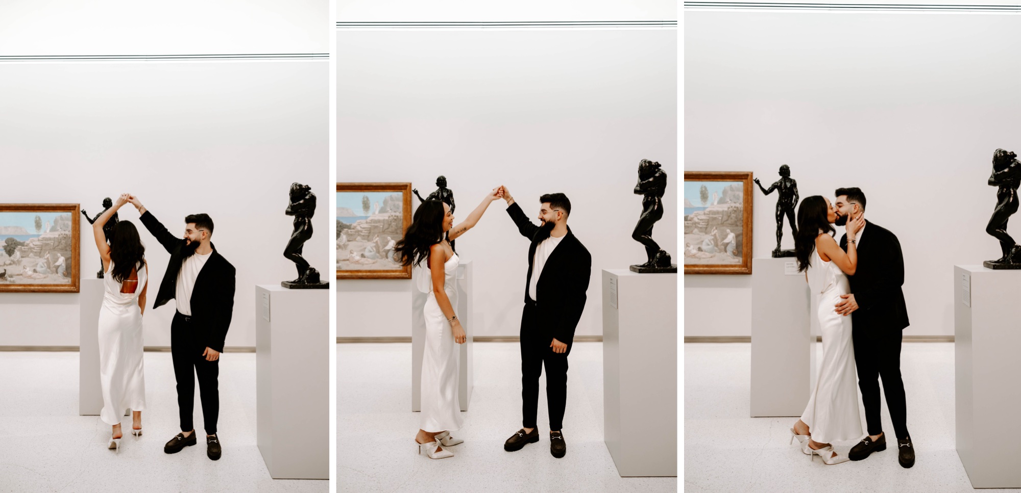 museum engagement session