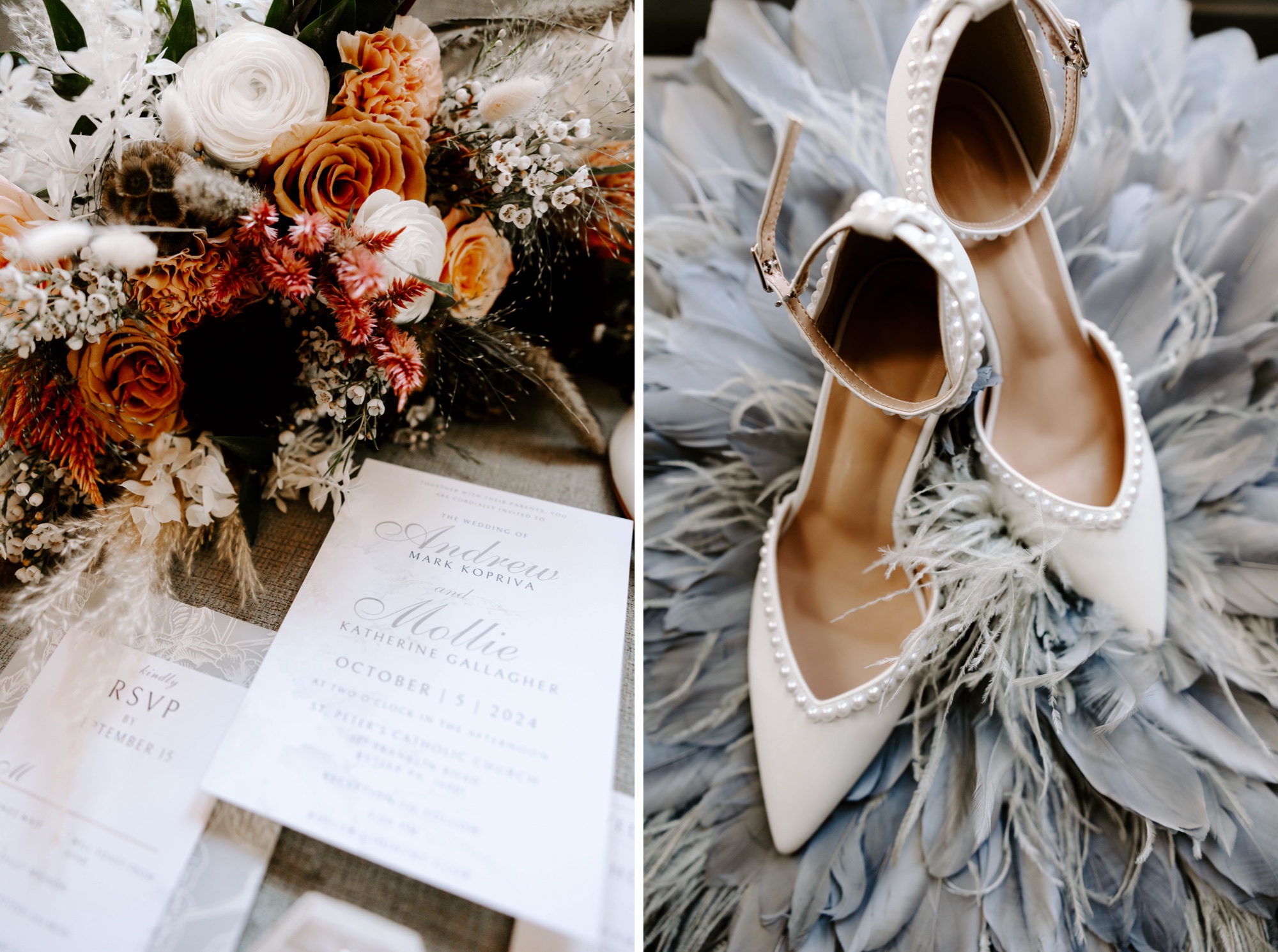 fall wedding details and design