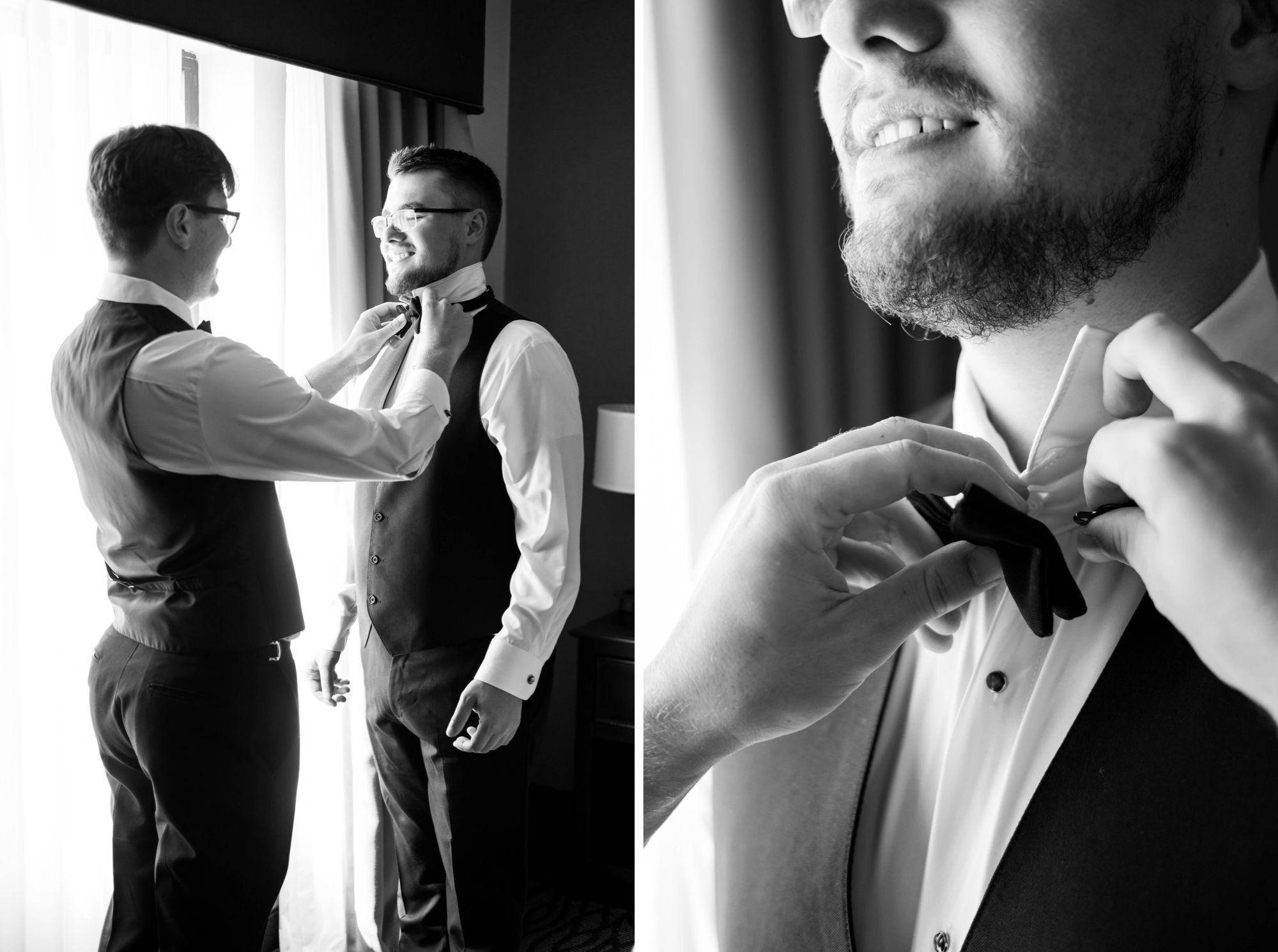 groom getting ready wedding photos