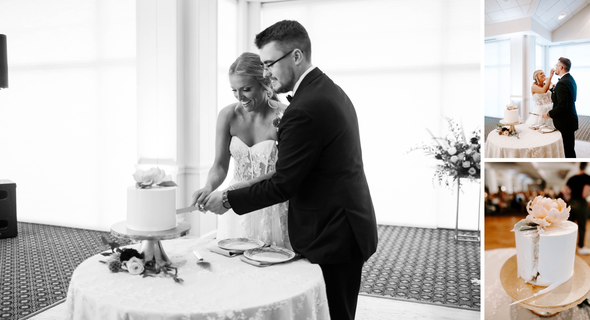 wedding cake cutting