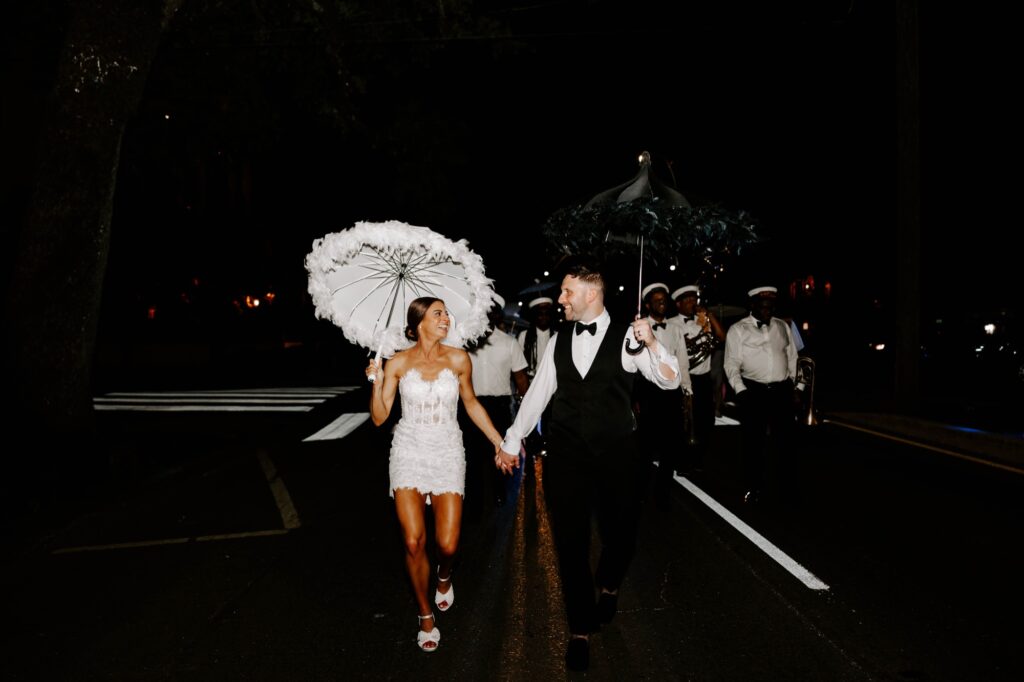 New Orleans Second Line Wedding Tradition parade