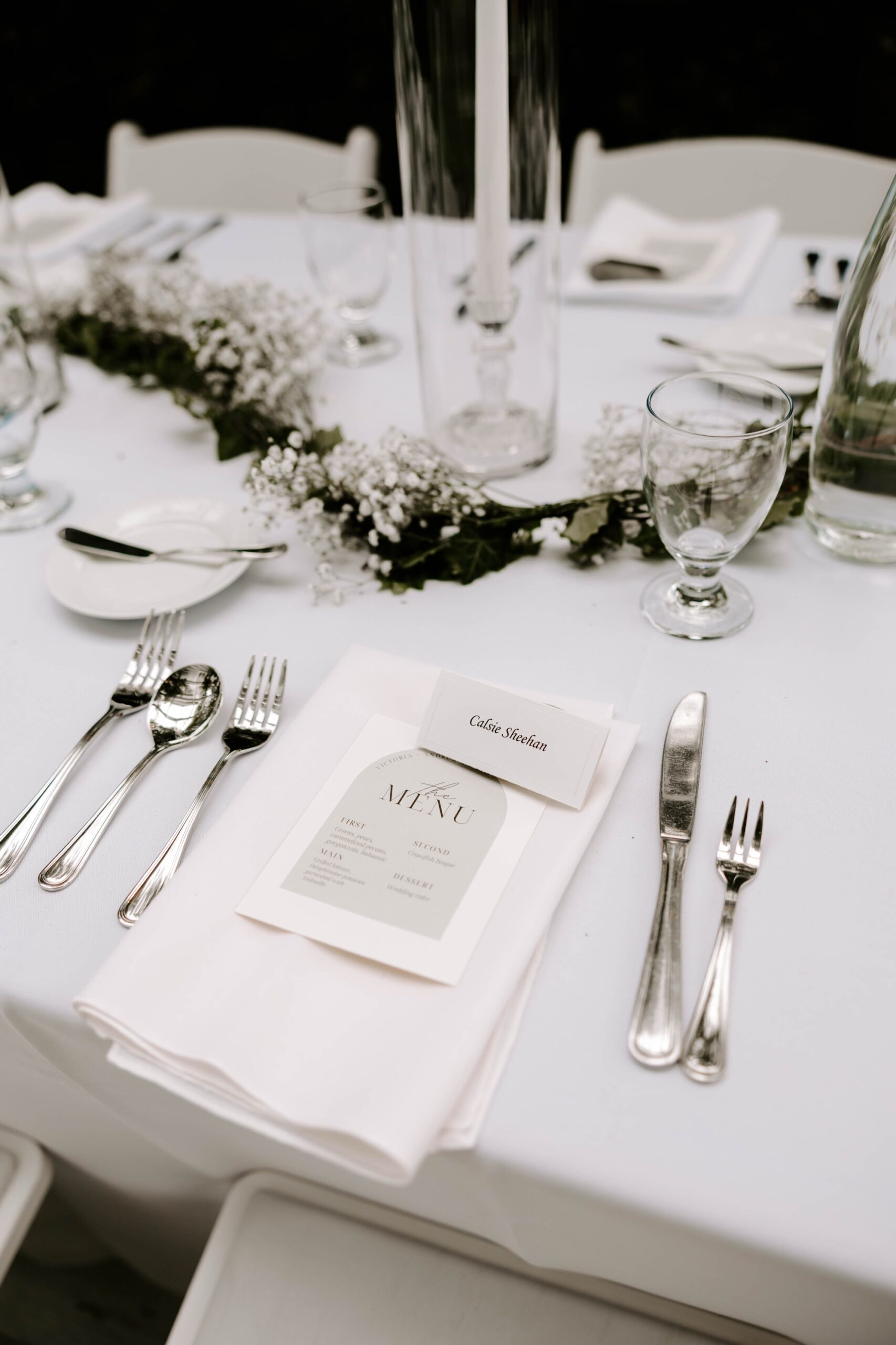 elegant all white wedding theme