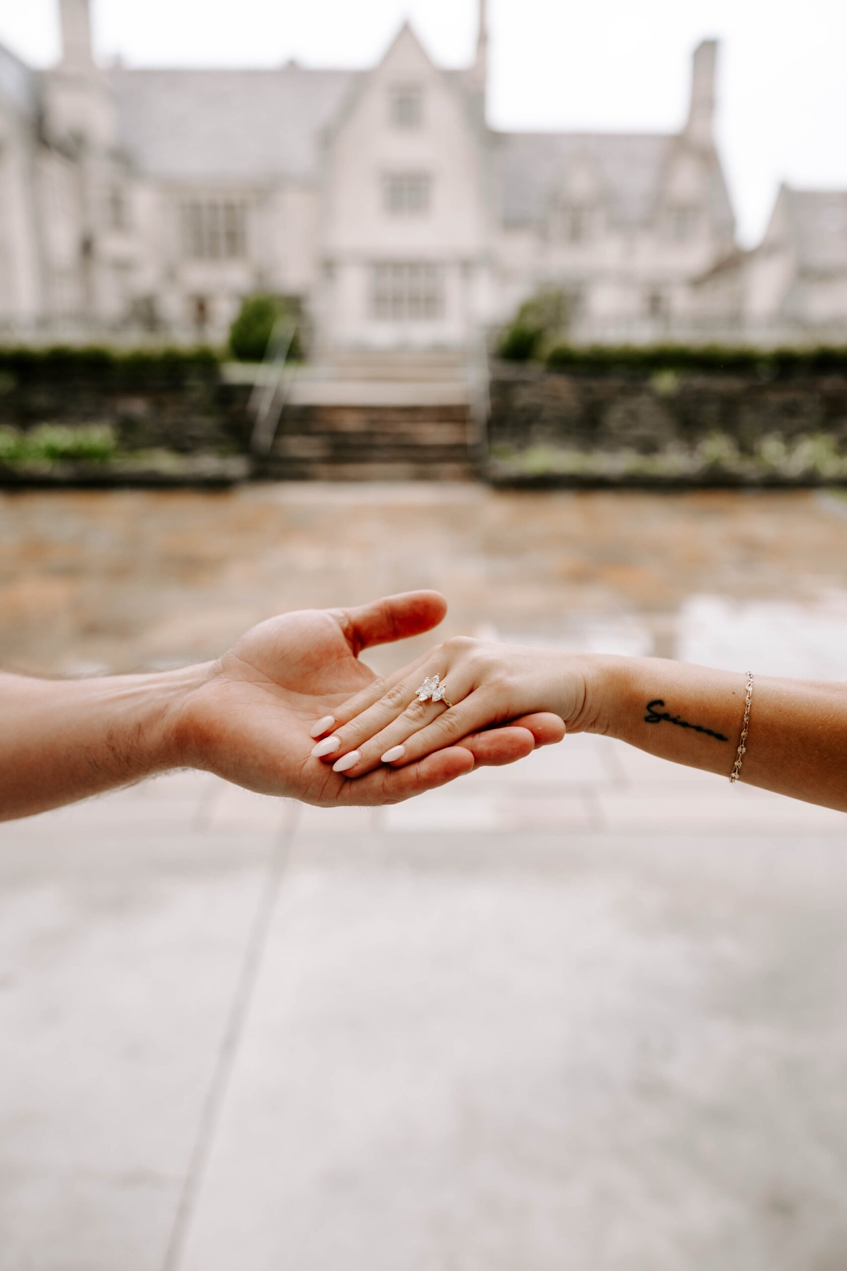 hand and ring engagement photos