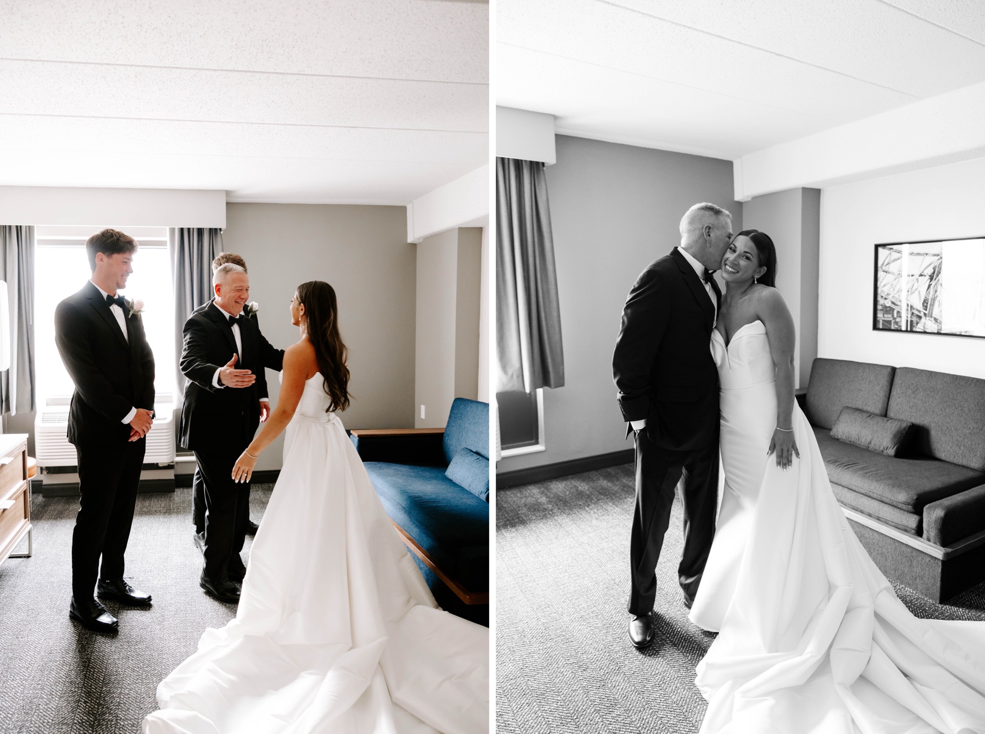 first look with dad and brothers