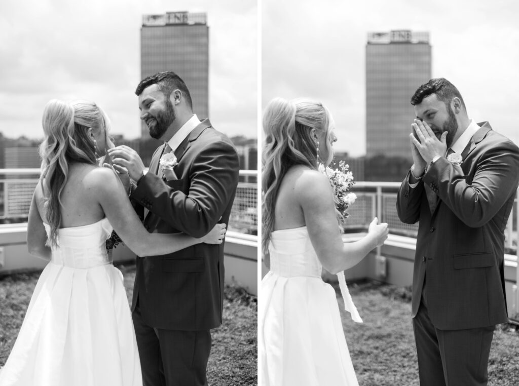 wedding first look photos