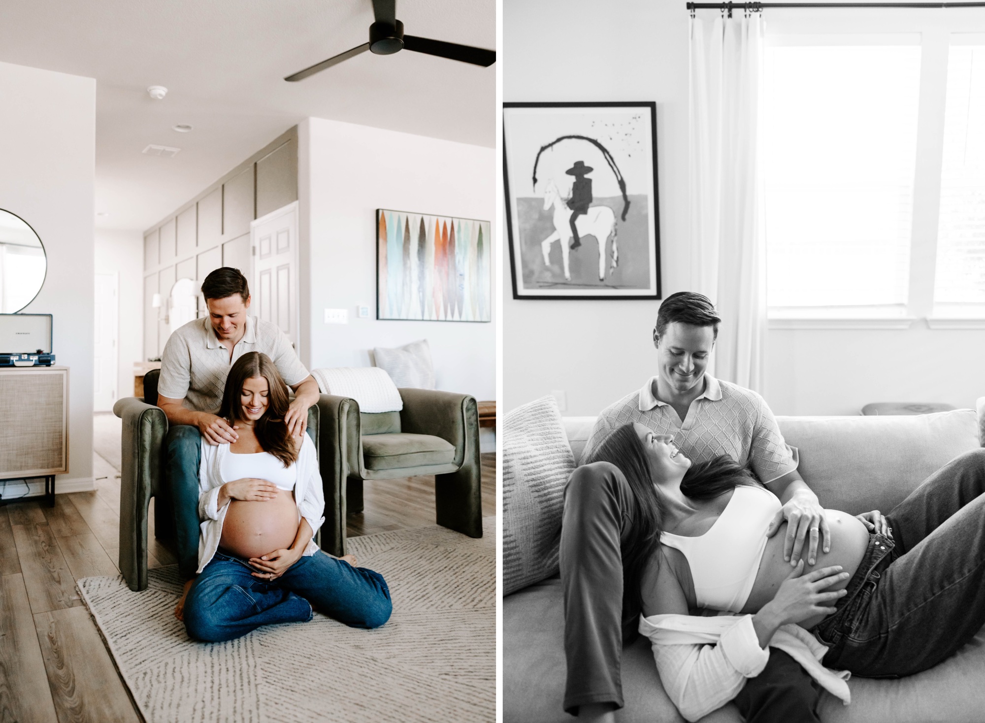 at home maternity session