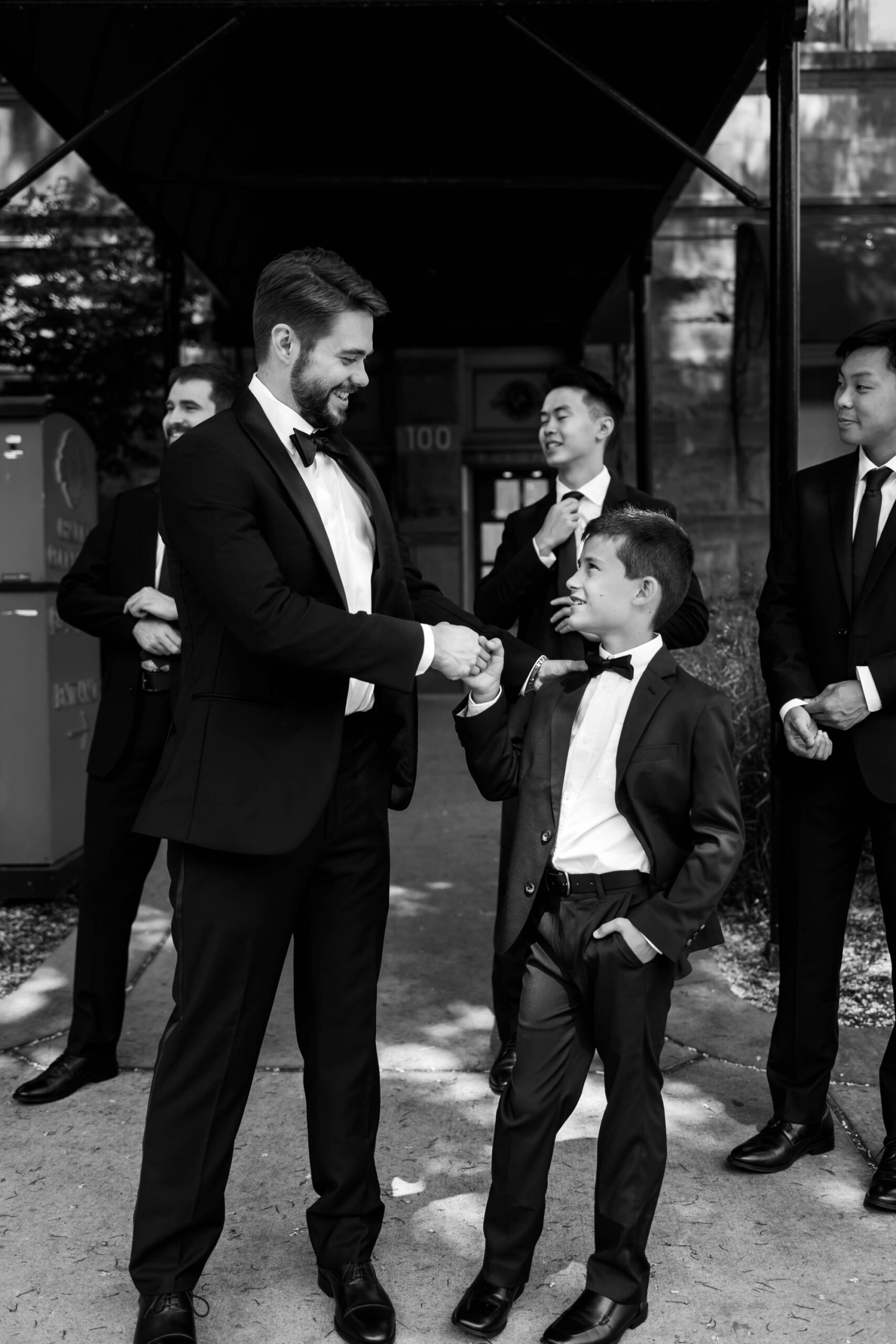 groomsmen potraits at the Gandy Dancer Saloon, Grand Concourse Pittsburgh